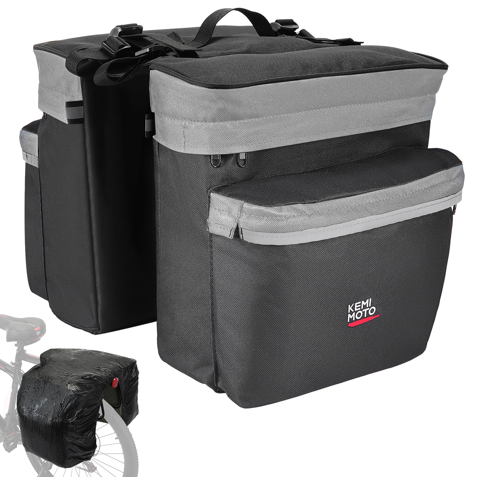 Foto 2 pulgar | Bolsa Para Bicicleta Kemimoto, Portaequipajes Traseros, 34 L, Resistentes Al Agua - Venta Internacional.