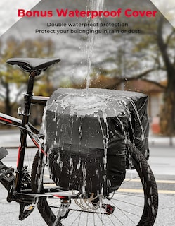 Foto 3 | Bolsa Para Bicicleta Kemimoto, Portaequipajes Traseros, 34 L, Resistentes Al Agua - Venta Internacional.
