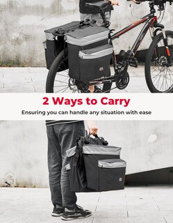 Foto 4 | Bolsa Para Bicicleta Kemimoto, Portaequipajes Traseros, 34 L, Resistentes Al Agua - Venta Internacional.