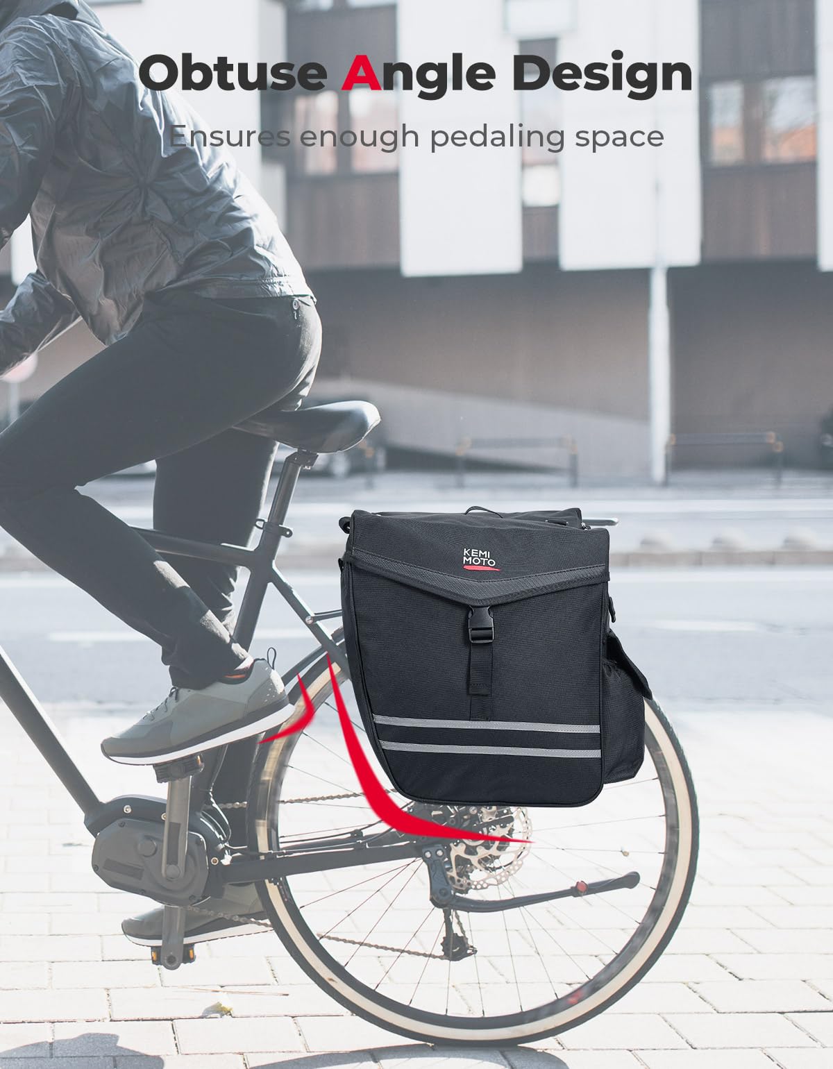 Foto 5 pulgar | Alforjas Para Bicicleta Kemimoto, 40 L, Para Portaequipajes Trasero, Impermeable, Color Negro - Venta Internacional.