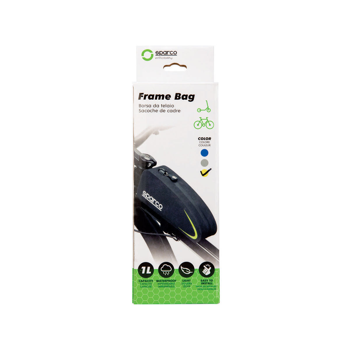 Foto 4 pulgar | Bolsa Impermeable Sparco Se102yl Para Bicicleta Y Monopatín