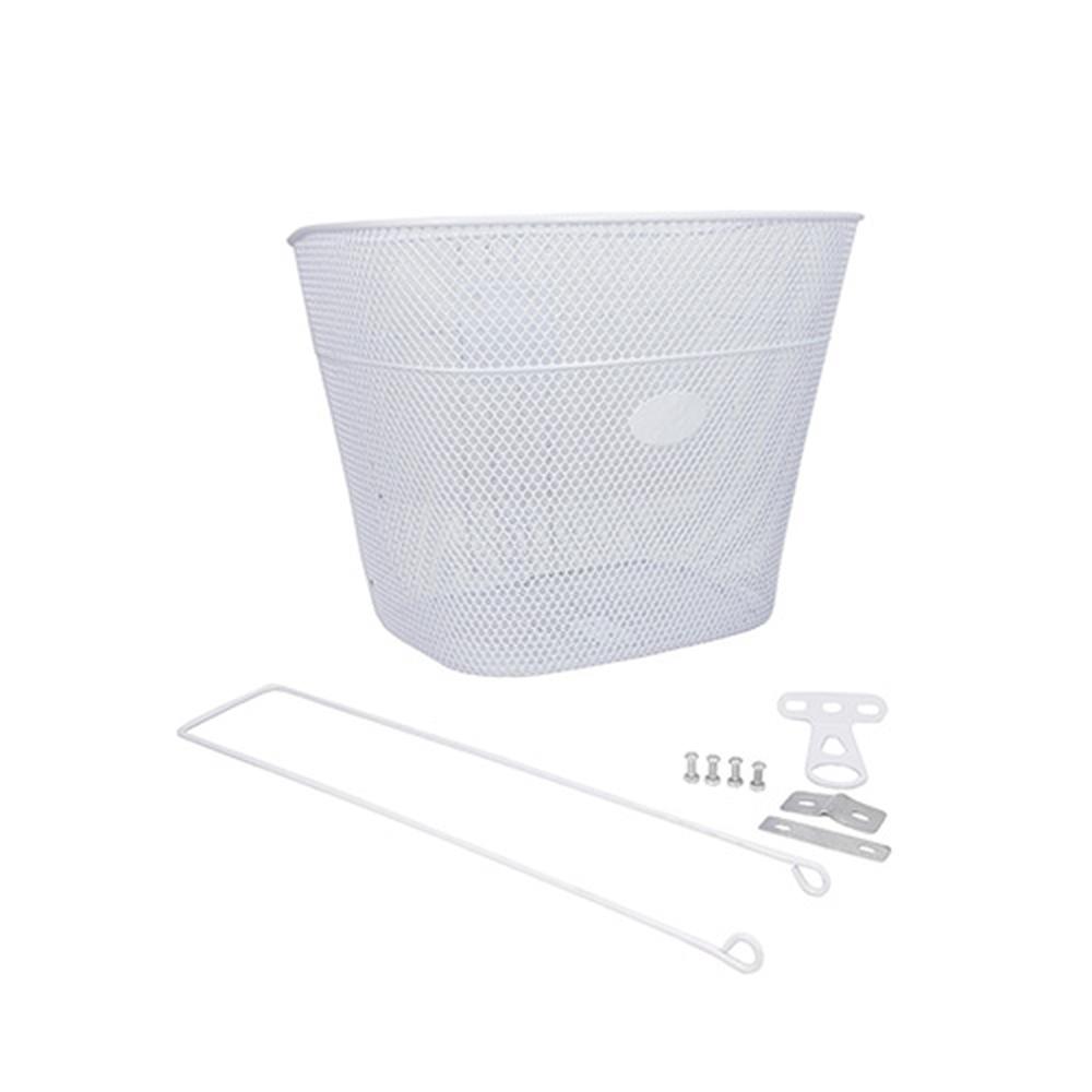Canasta Blanca Mariluz con Soporte para Bicicleta