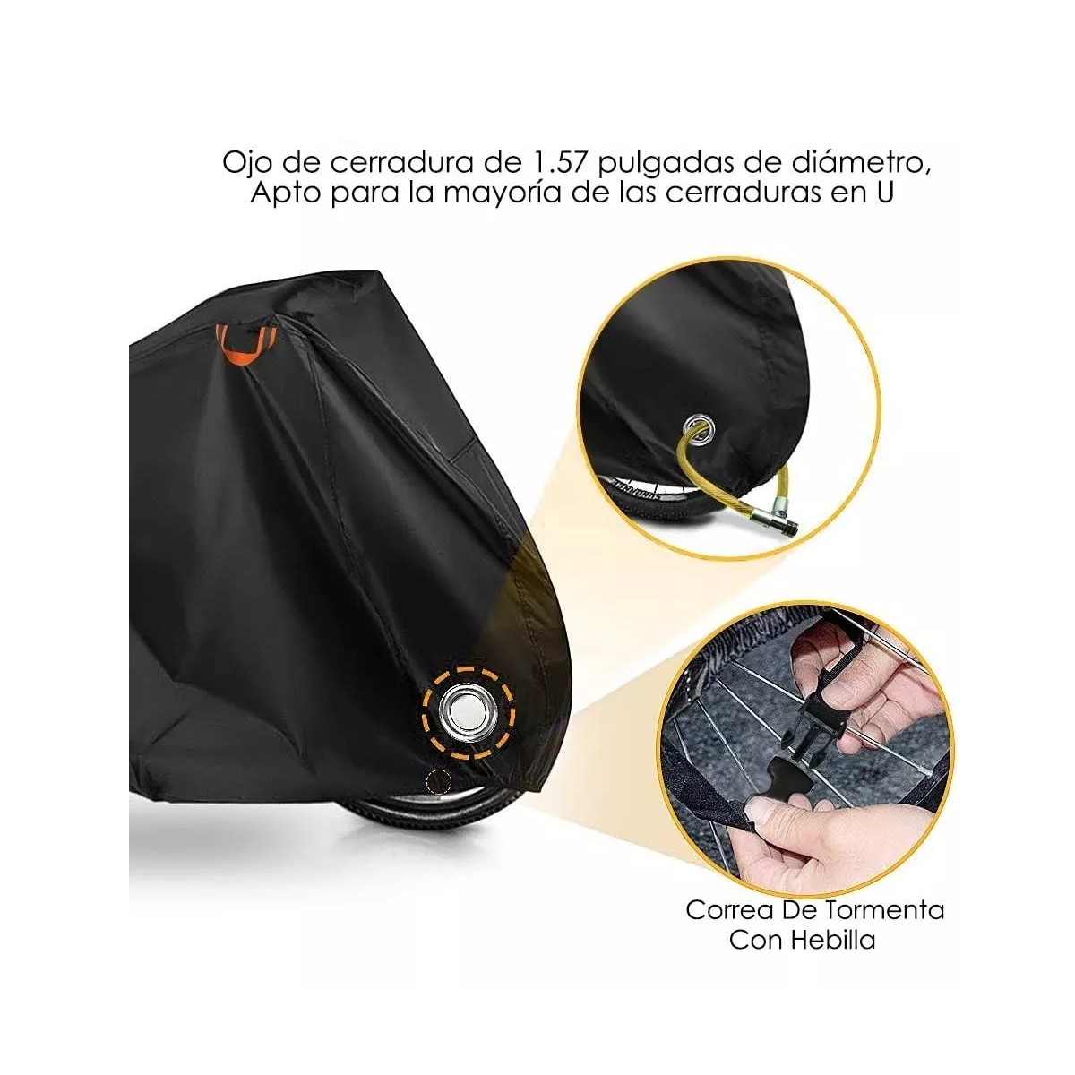 Foto 4 pulgar | Cubierta Impermeable Para Bicicleta X 200cm Eo Safe Imports Esi-5328 color Negro