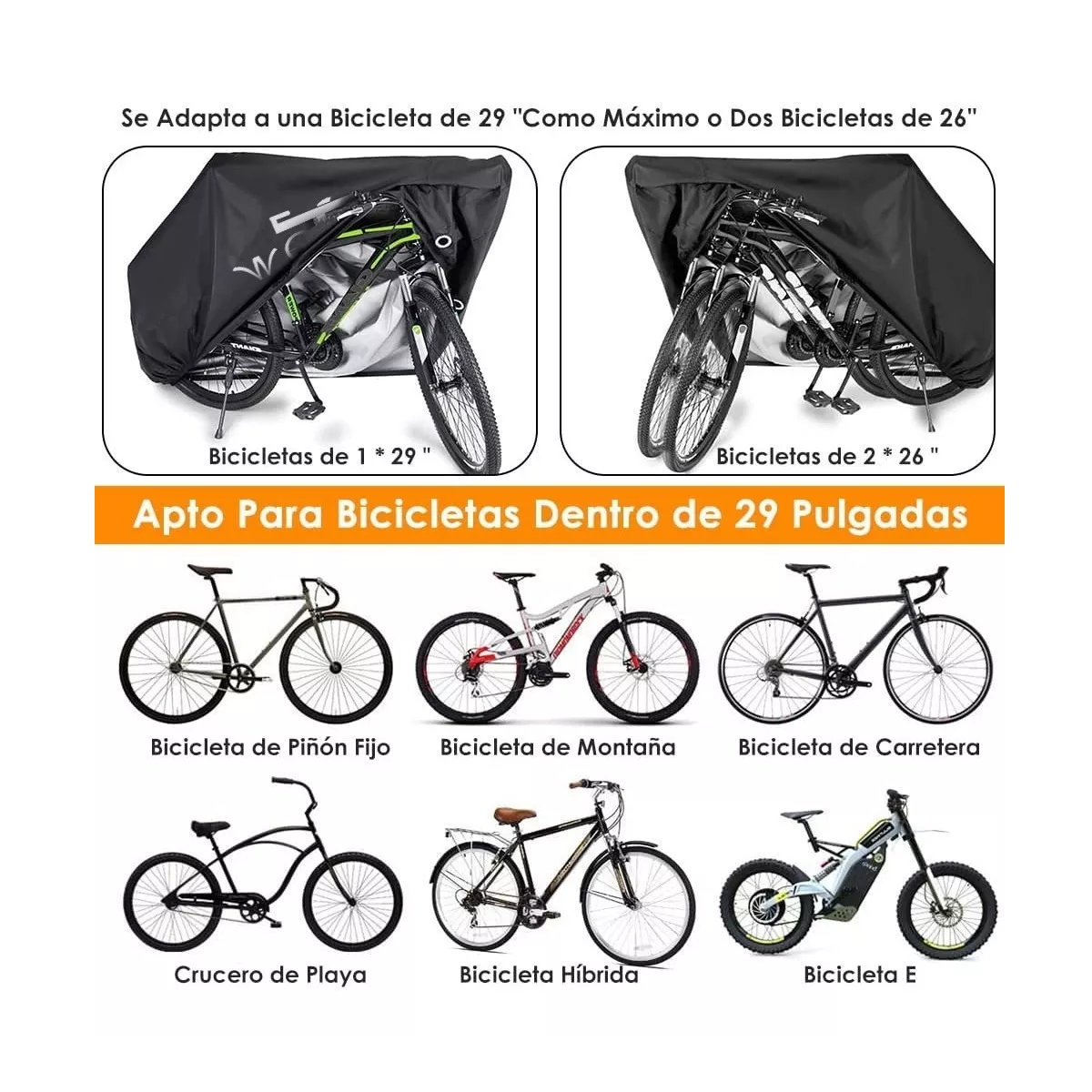 Foto 6 pulgar | Cubierta Impermeable Para Bicicleta X 200cm Eo Safe Imports Esi-5328 color Negro