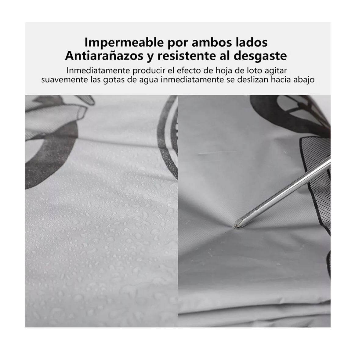 Foto 3 | Funda De Protección Solar Para Motocicletas A Prueba De Agua, Color Gris