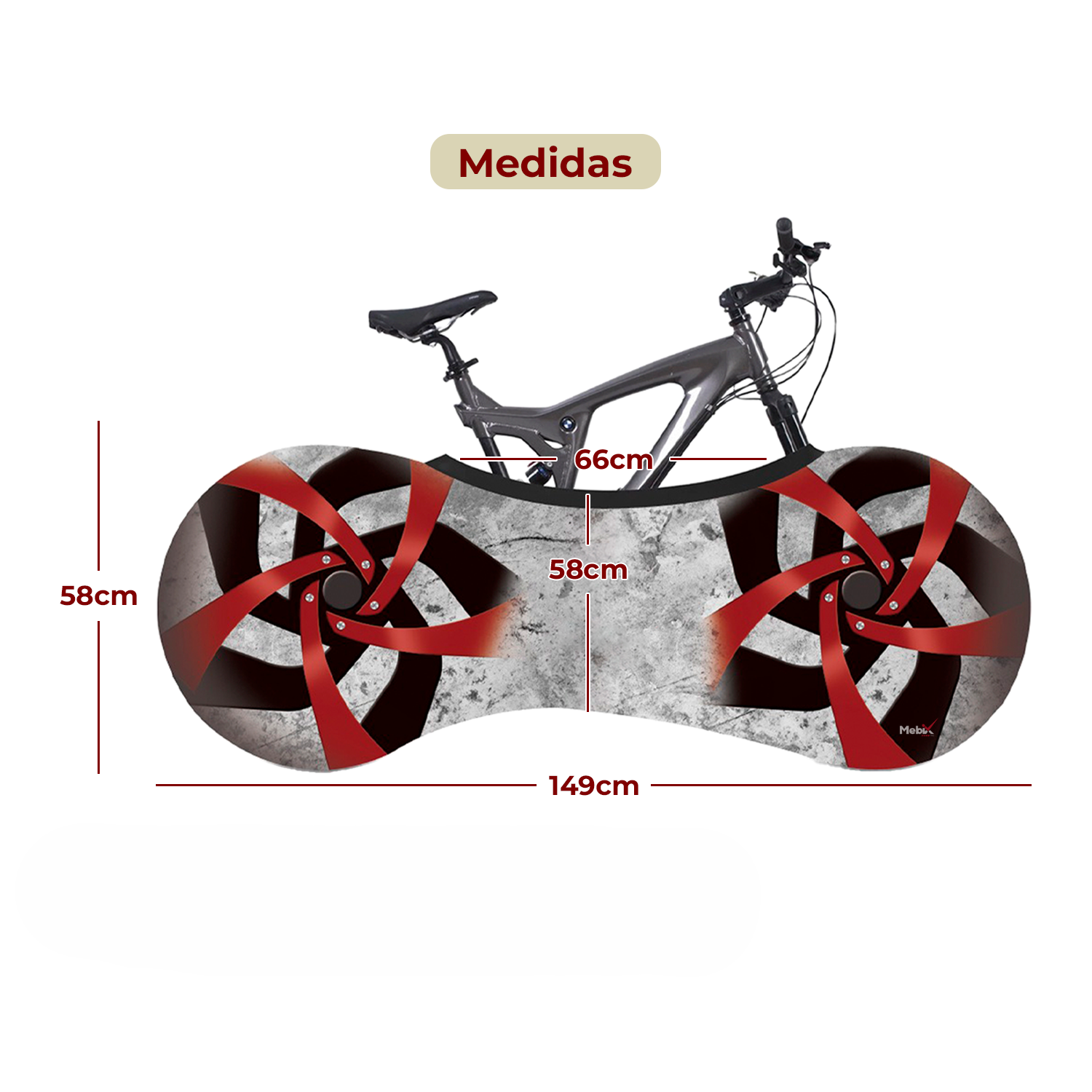 Foto 5 pulgar | Funda Para Bicicleta Impermeable Y Lavable A Prueba De Arañazos Color Rojo