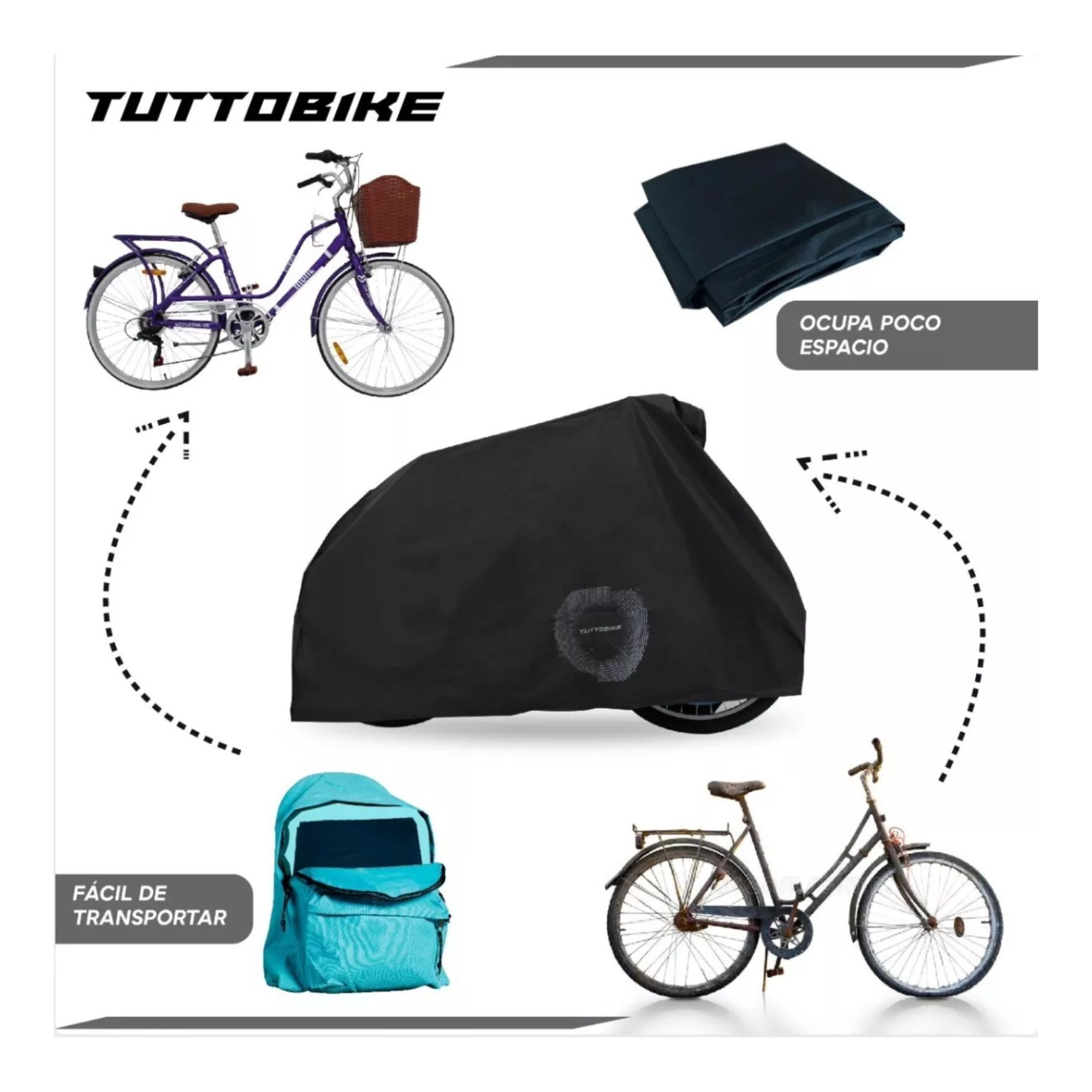 Foto 5 pulgar | Funda Para Bicicleta Protectora Impermeable Tuttobike