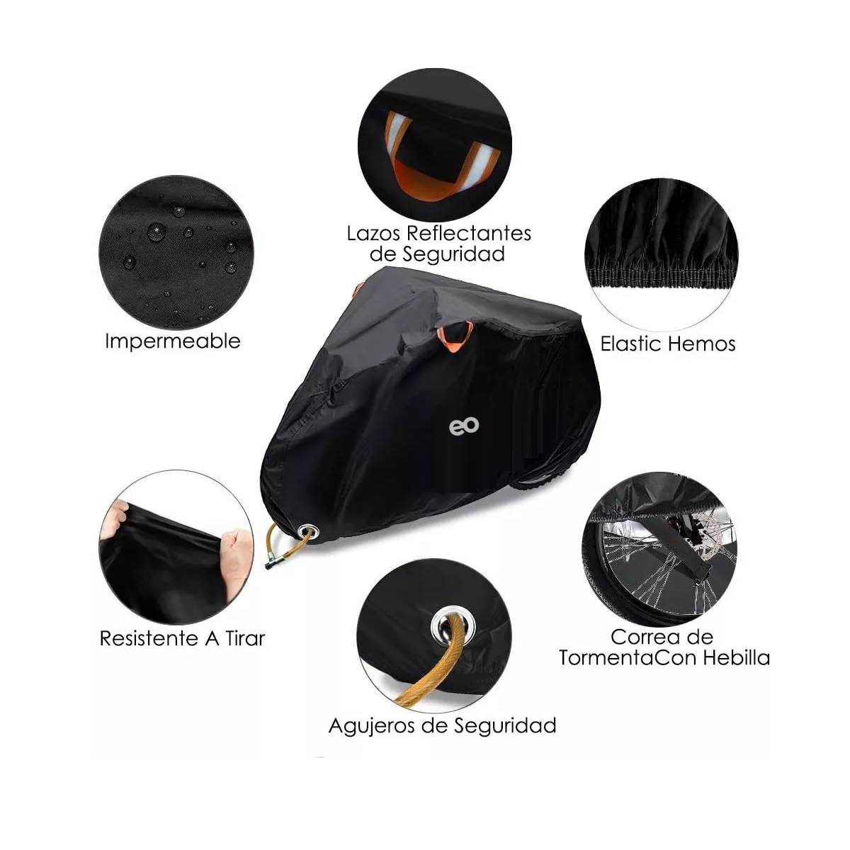 Foto 3 pulgar | Cubierta Impermeable Para Bicicleta Negro 110 X 200cm Eo Safe Imports Esi-5328-1 Negro