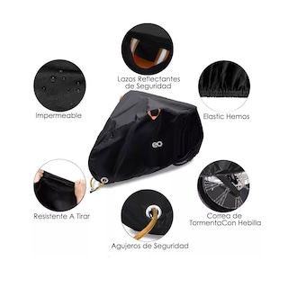 Foto 2 | Cubierta Impermeable Para Bicicleta Negro 110 X 200cm Eo Safe Imports Esi-5328-1 Negro