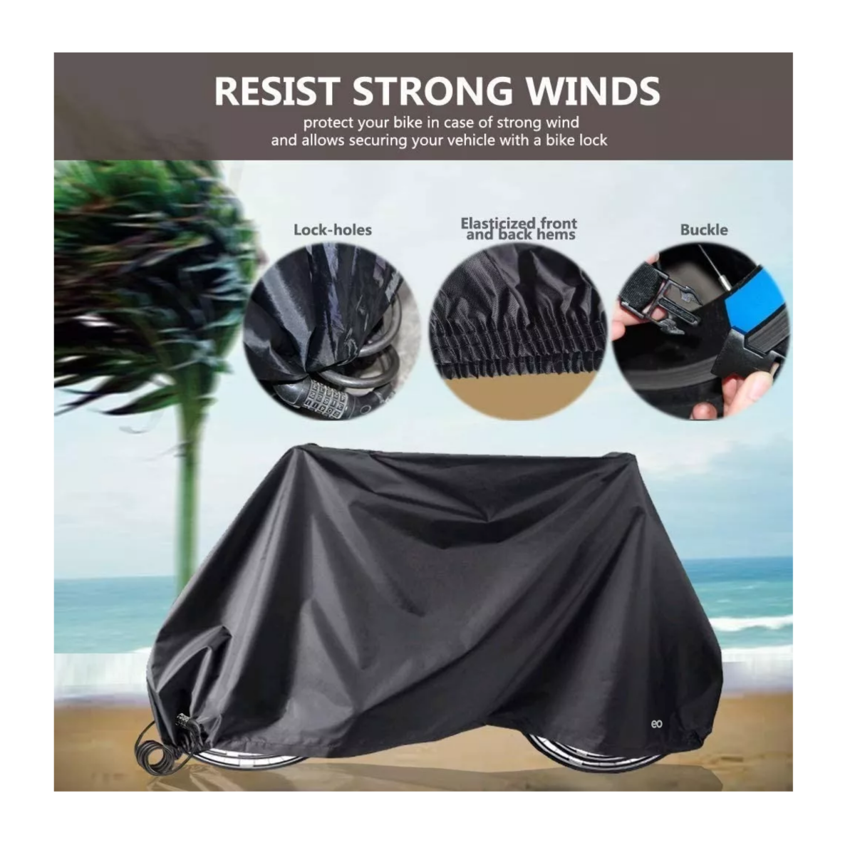 Foto 2 | Funda Impermeable Y Anti Uv Para Bicicletas Eo Safe Imports Esi-13756-1 Negro