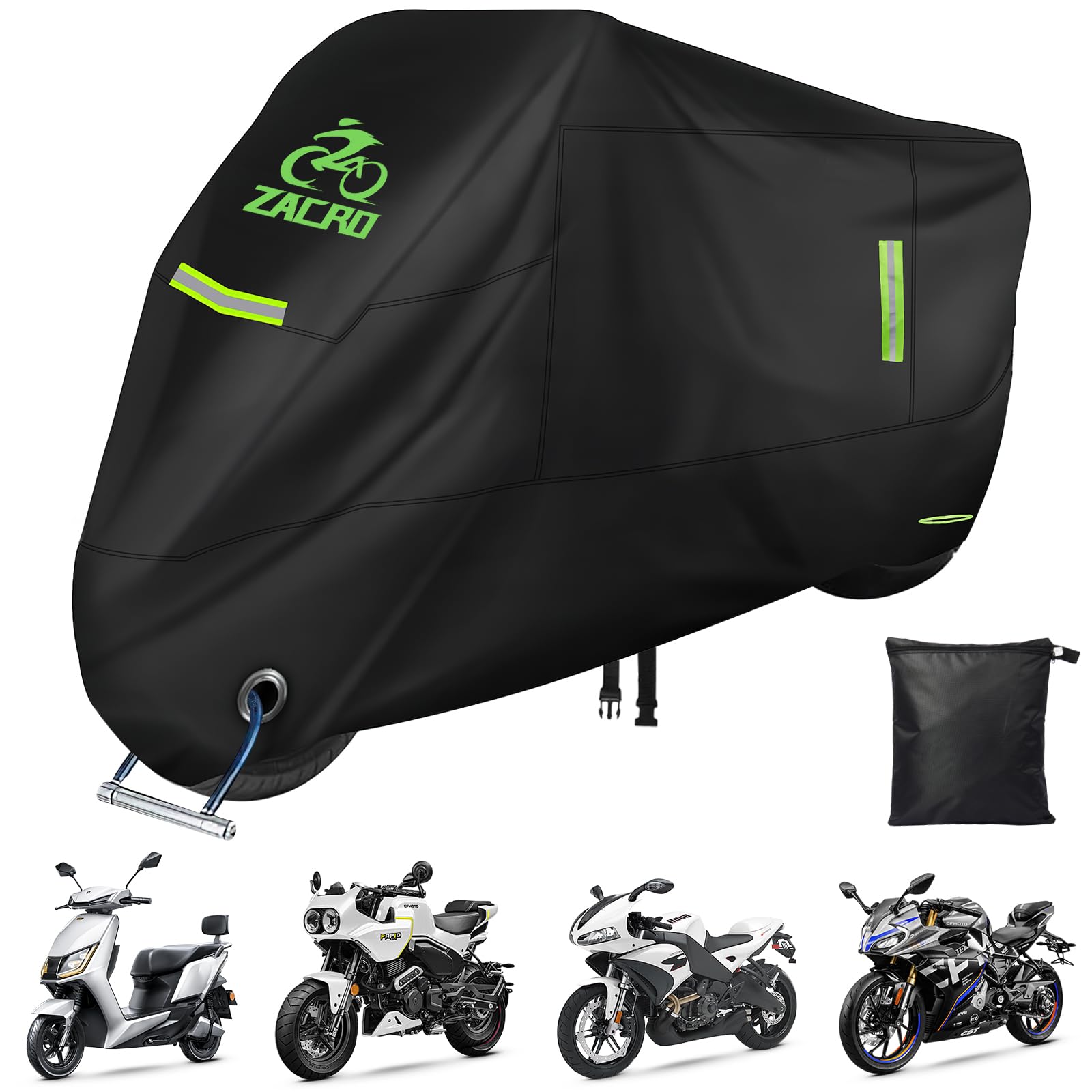 Foto 2 pulgar | Funda Para Moto Zacro 420d, Resistente Al Agua, 96 Cm - Venta Internacional.