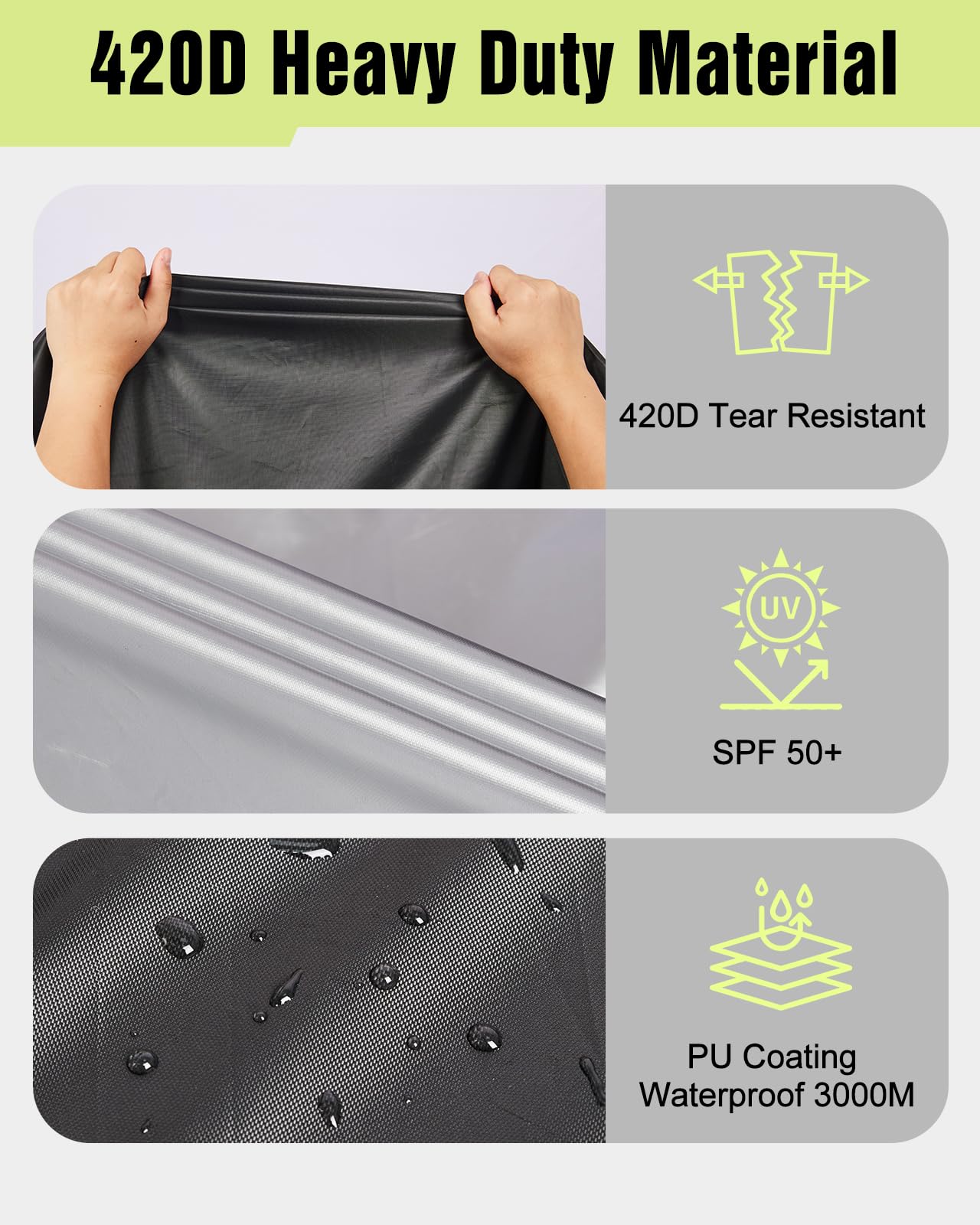 Foto 5 pulgar | Funda Para Moto Zacro 420d, Resistente Al Agua, 96 Cm - Venta Internacional.