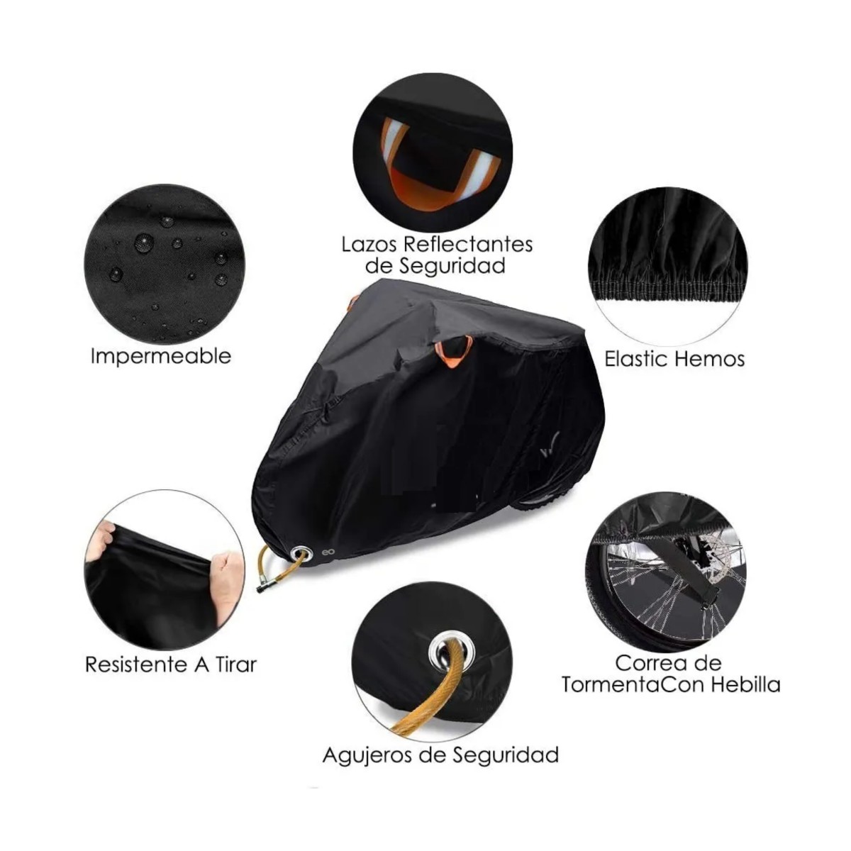 Foto 3 pulgar | Cubierta Impermeable Para Bicicleta Eo Safe Imports Esi-3170-1 Negro