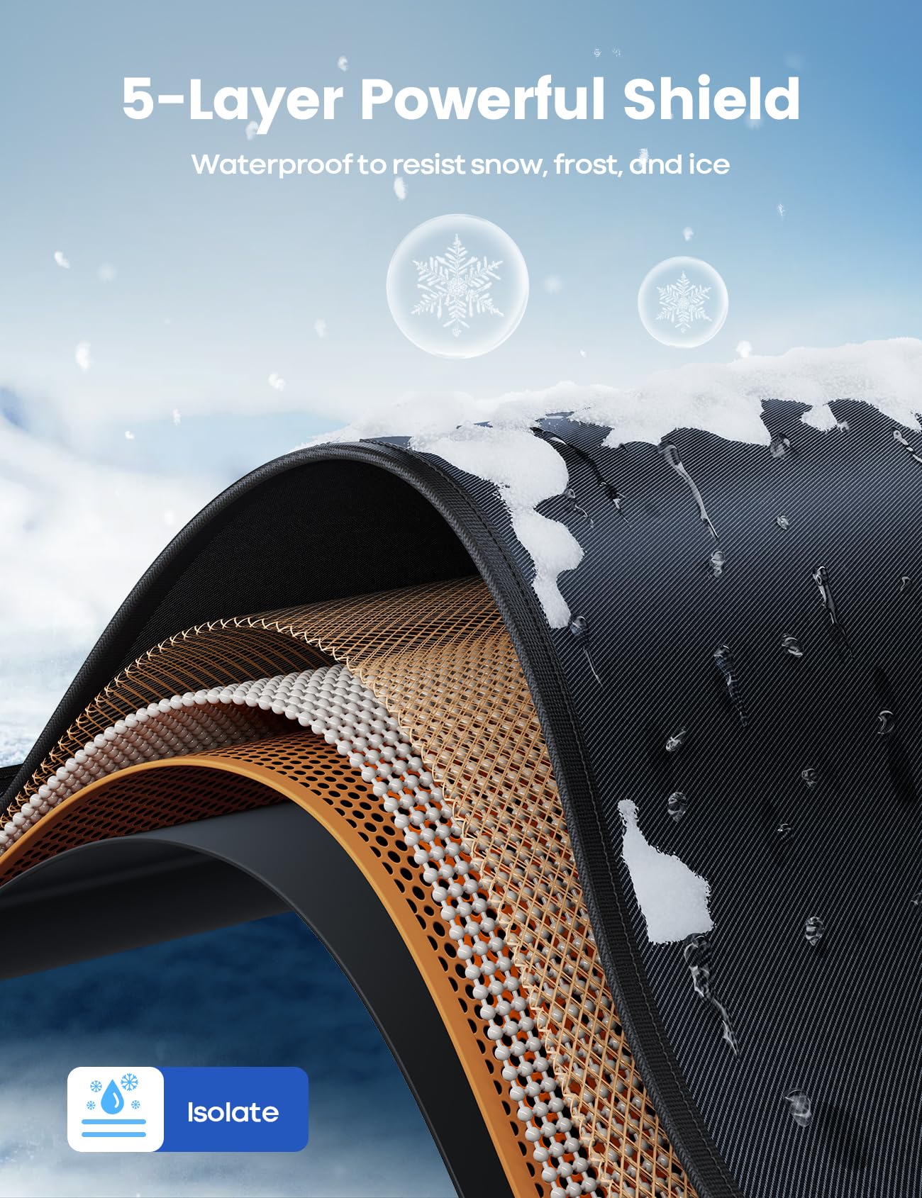 Foto 3 pulgar | Funda De Parabrisas Lamicall Para Hielo Y Nieve Impermeable 800d Oxford - Venta Internacional.