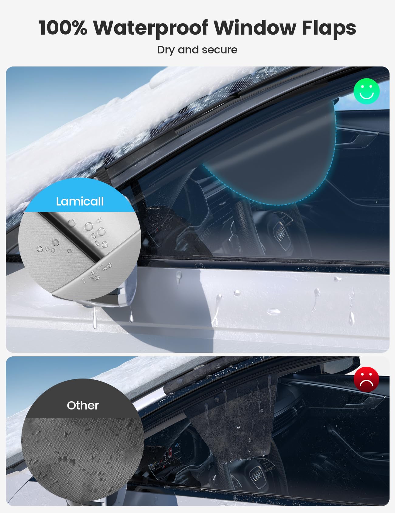 Foto 4 pulgar | Funda De Parabrisas Lamicall Para Hielo Y Nieve Impermeable 800d Oxford - Venta Internacional.