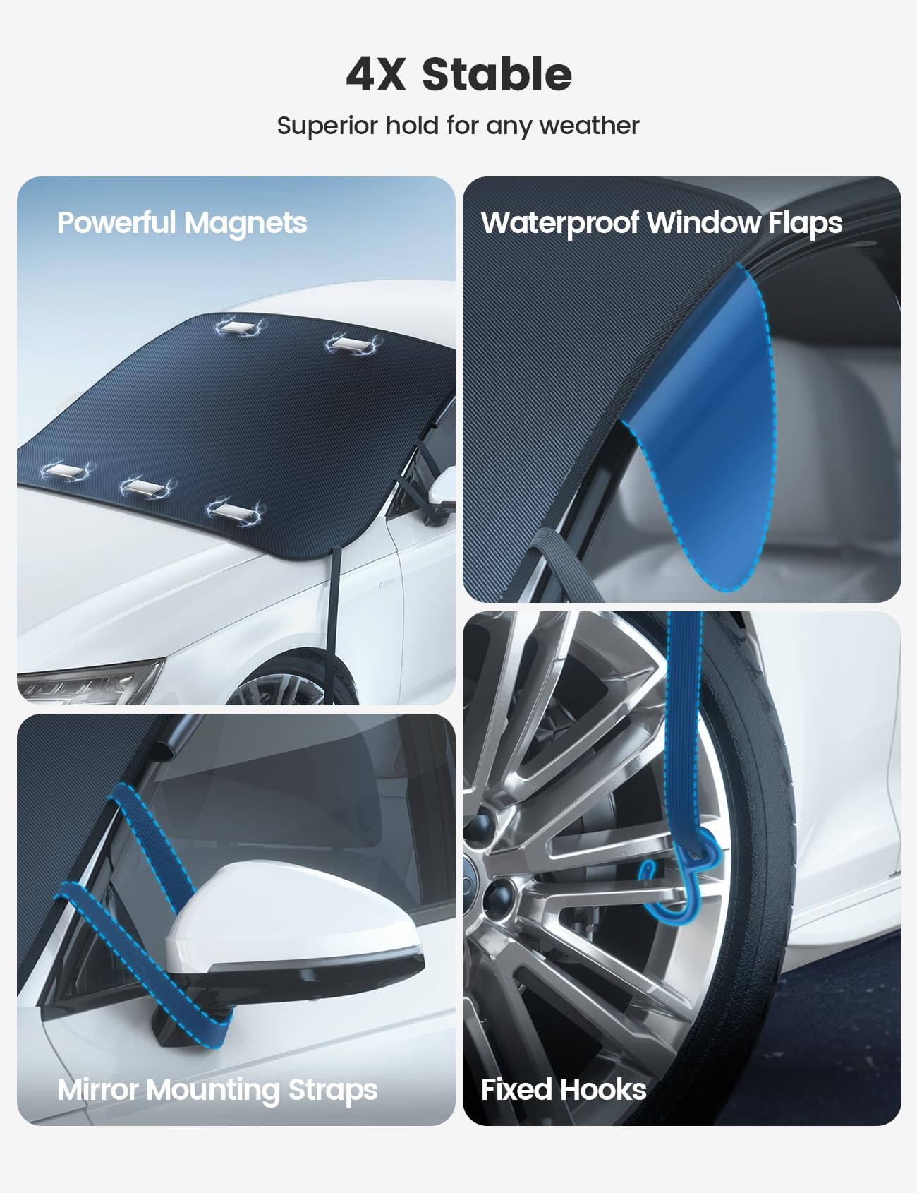 Foto 4 | Funda De Parabrisas Lamicall Para Hielo Y Nieve Impermeable 800d Oxford - Venta Internacional.