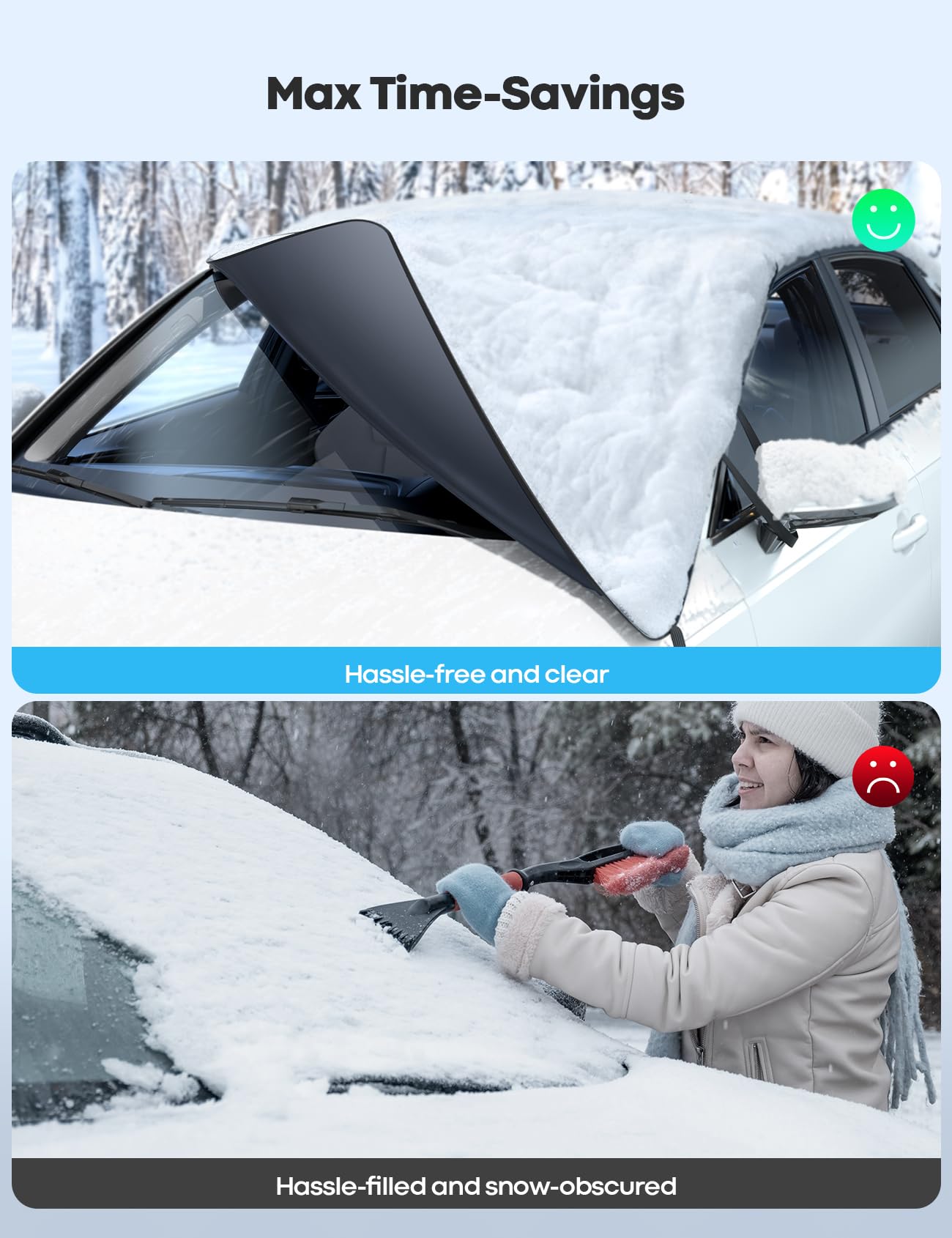Foto 7 pulgar | Funda De Parabrisas Lamicall Para Hielo Y Nieve Impermeable 800d Oxford - Venta Internacional.