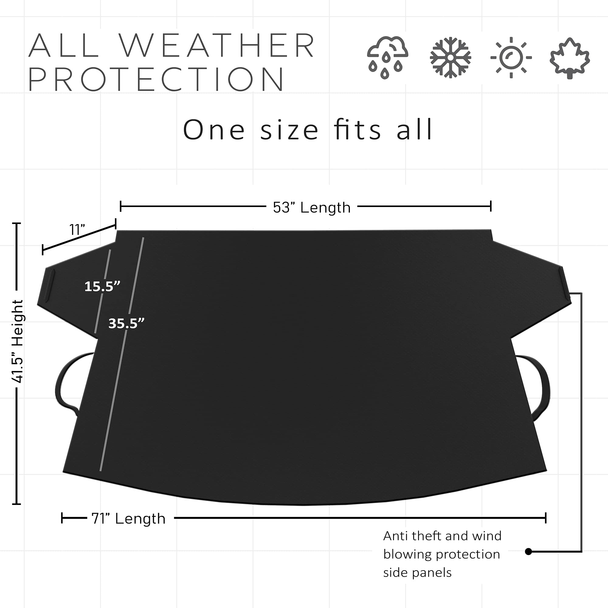 Foto 7 pulgar | Funda De Parabrisas Oxgord 700d Marine Impermeable Para Coche - Venta Internacional.