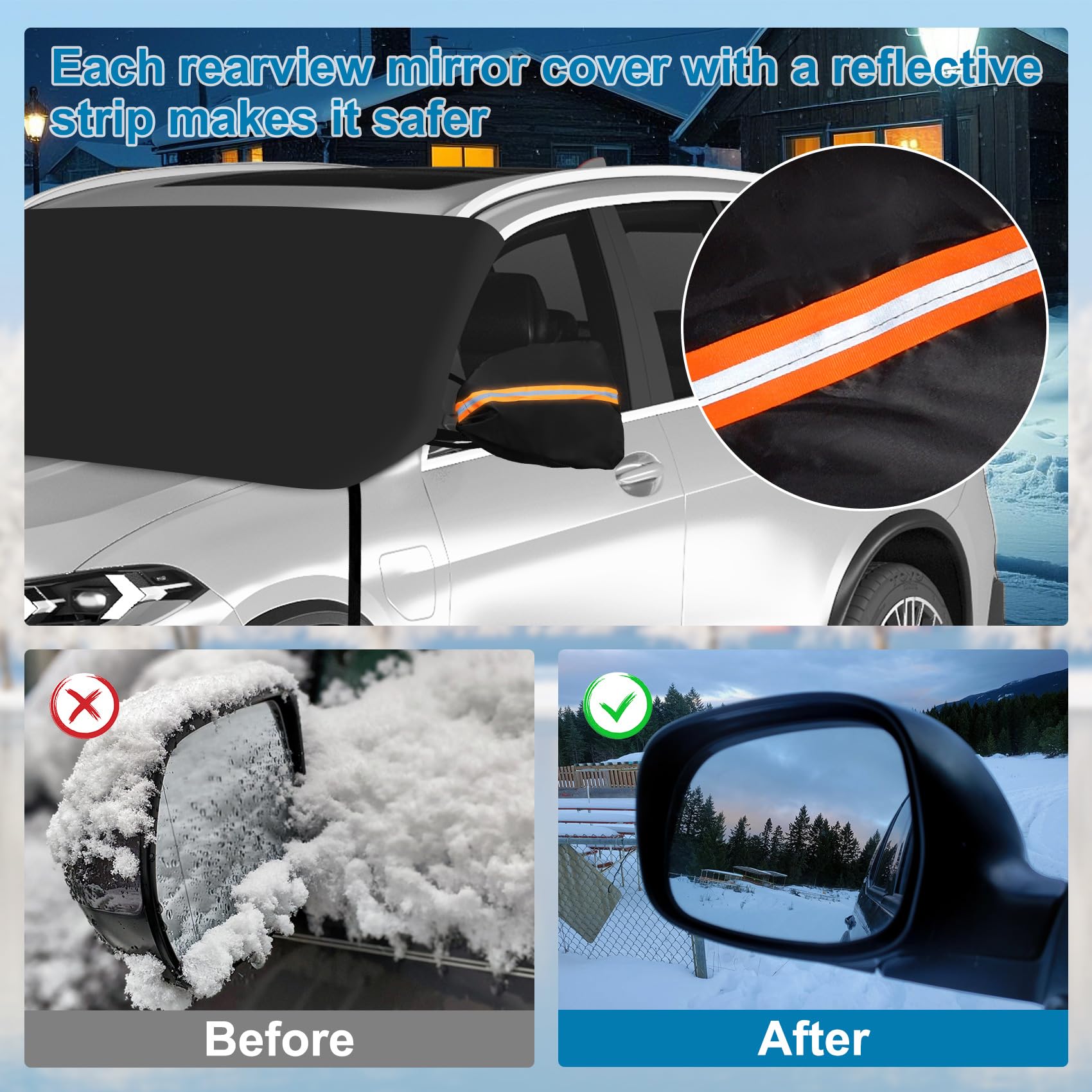 Foto 6 pulgar | Funda Roberly Para Parabrisas De Coche Para Hielo Y Nieve Con Borde Magnético - Venta Internacional.