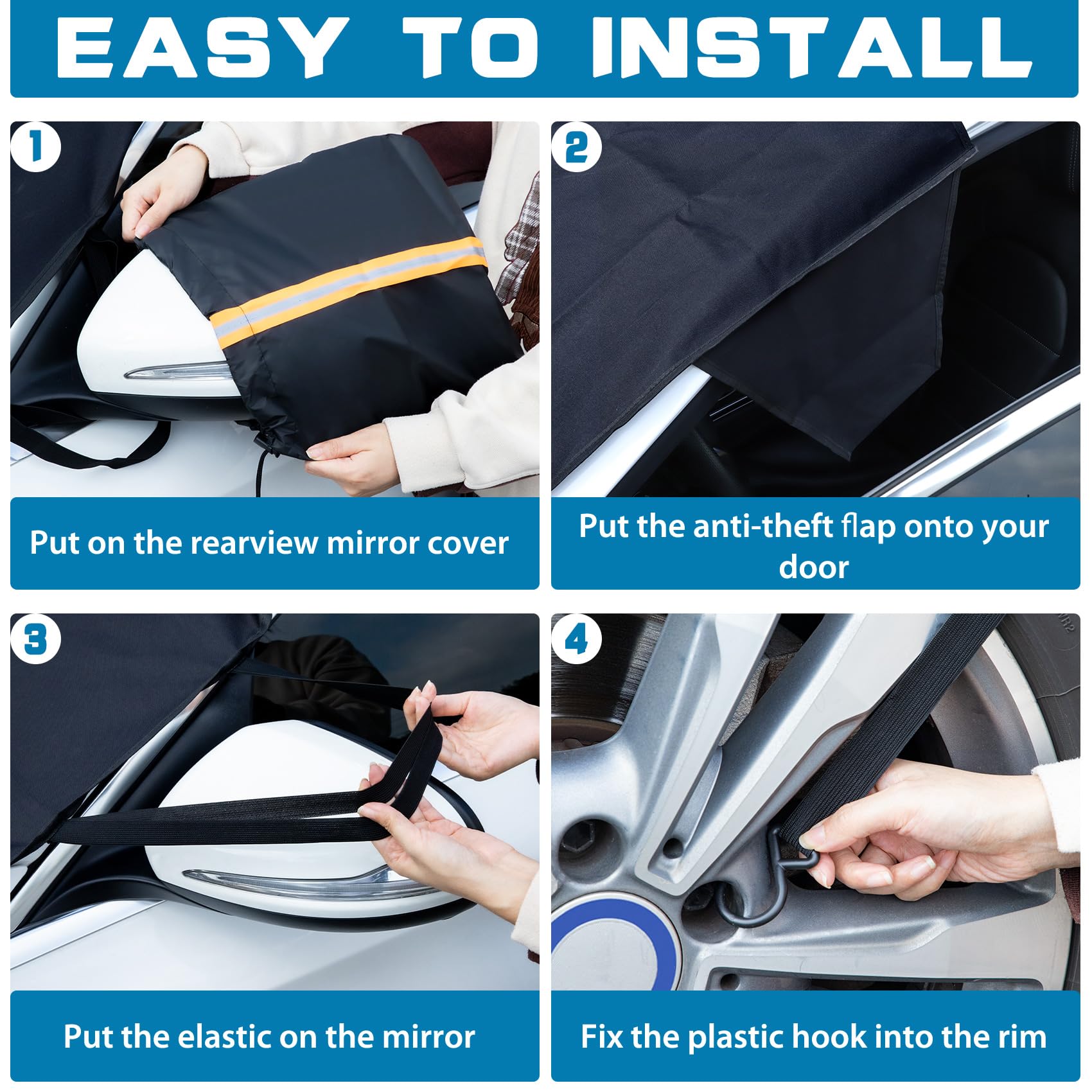 Foto 7 pulgar | Funda Roberly Para Parabrisas De Coche Para Hielo Y Nieve Con Borde Magnético - Venta Internacional.