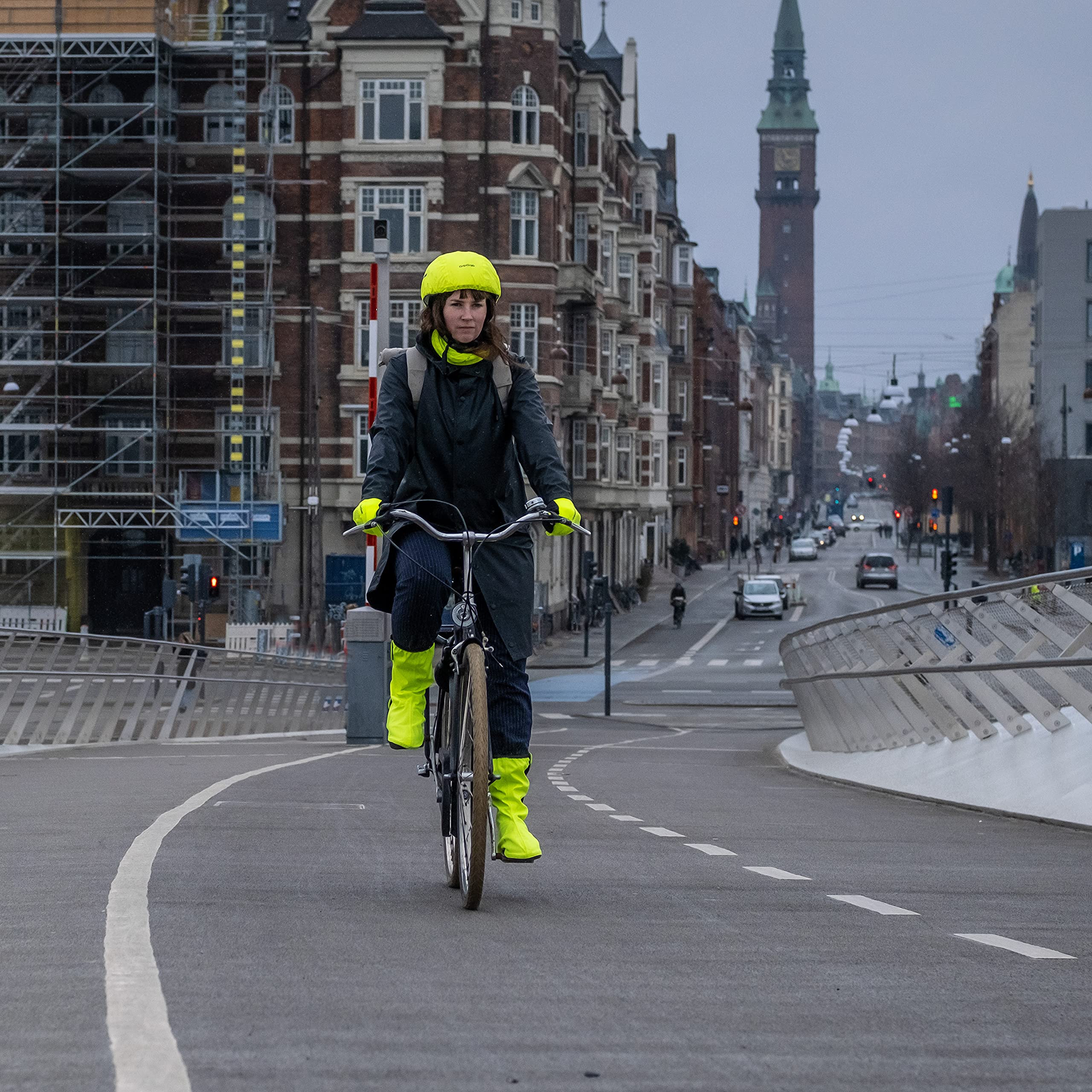 Foto 6 pulgar | Funda Para Casco De Bicicleta Gripgrab, Impermeable, De Alta Visibilidad - Venta Internacional.