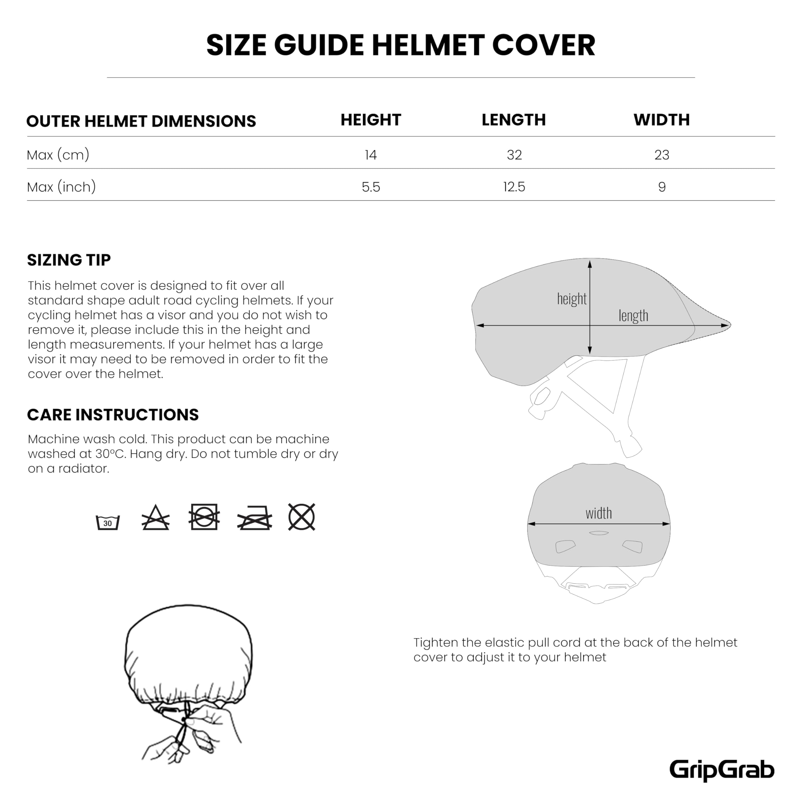 Foto 6 | Funda Para Casco De Bicicleta Gripgrab, Impermeable, De Alta Visibilidad - Venta Internacional.
