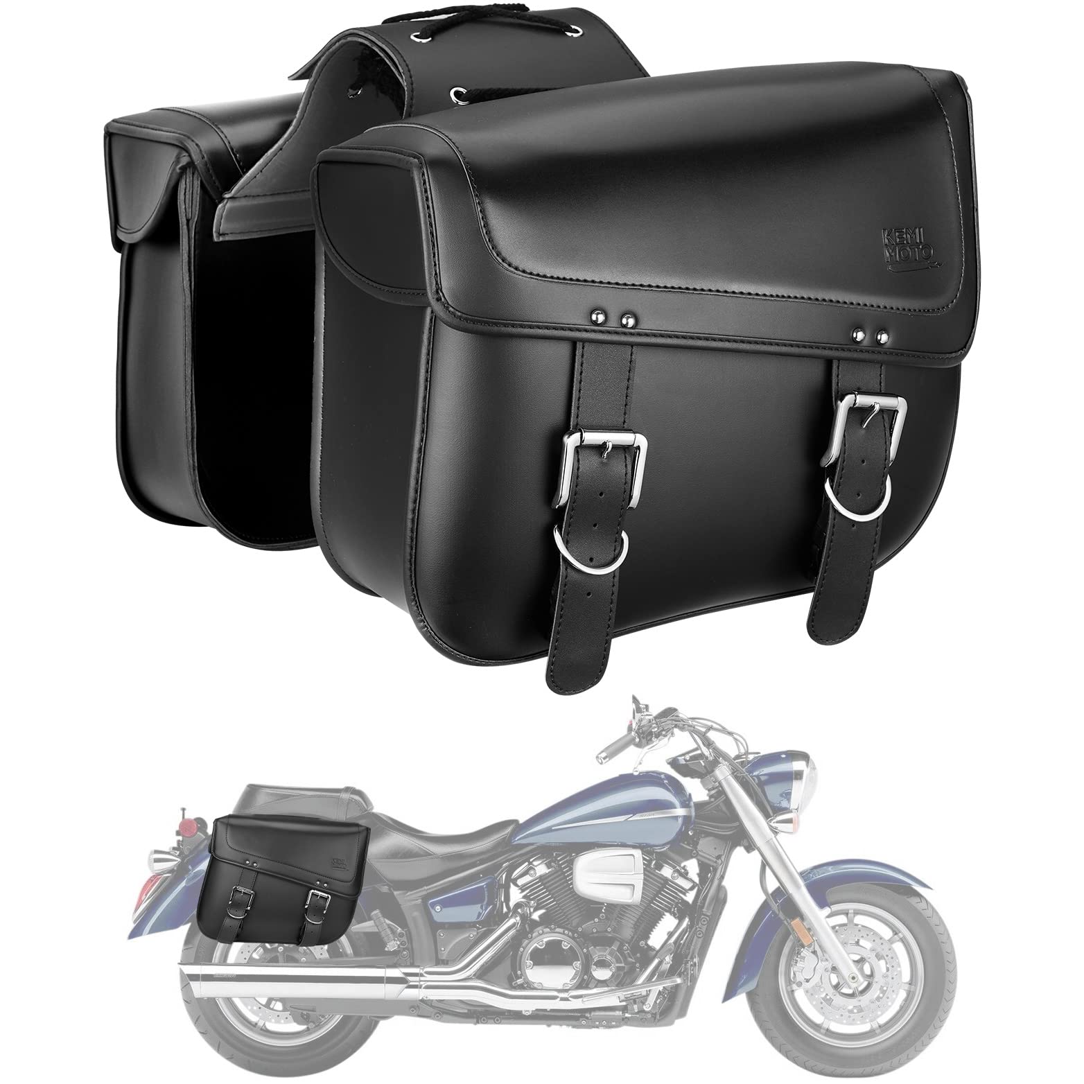 Foto 2 pulgar | Alforjas De Moto Kemimoto 30l De Piel Sintética Impermeables - Venta Internacional.