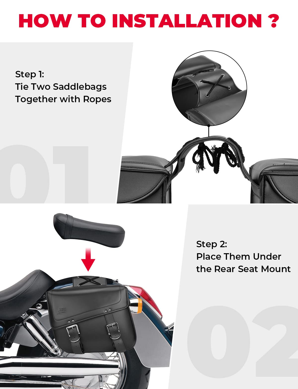 Foto 5 pulgar | Alforjas De Moto Kemimoto 30l De Piel Sintética Impermeables - Venta Internacional.