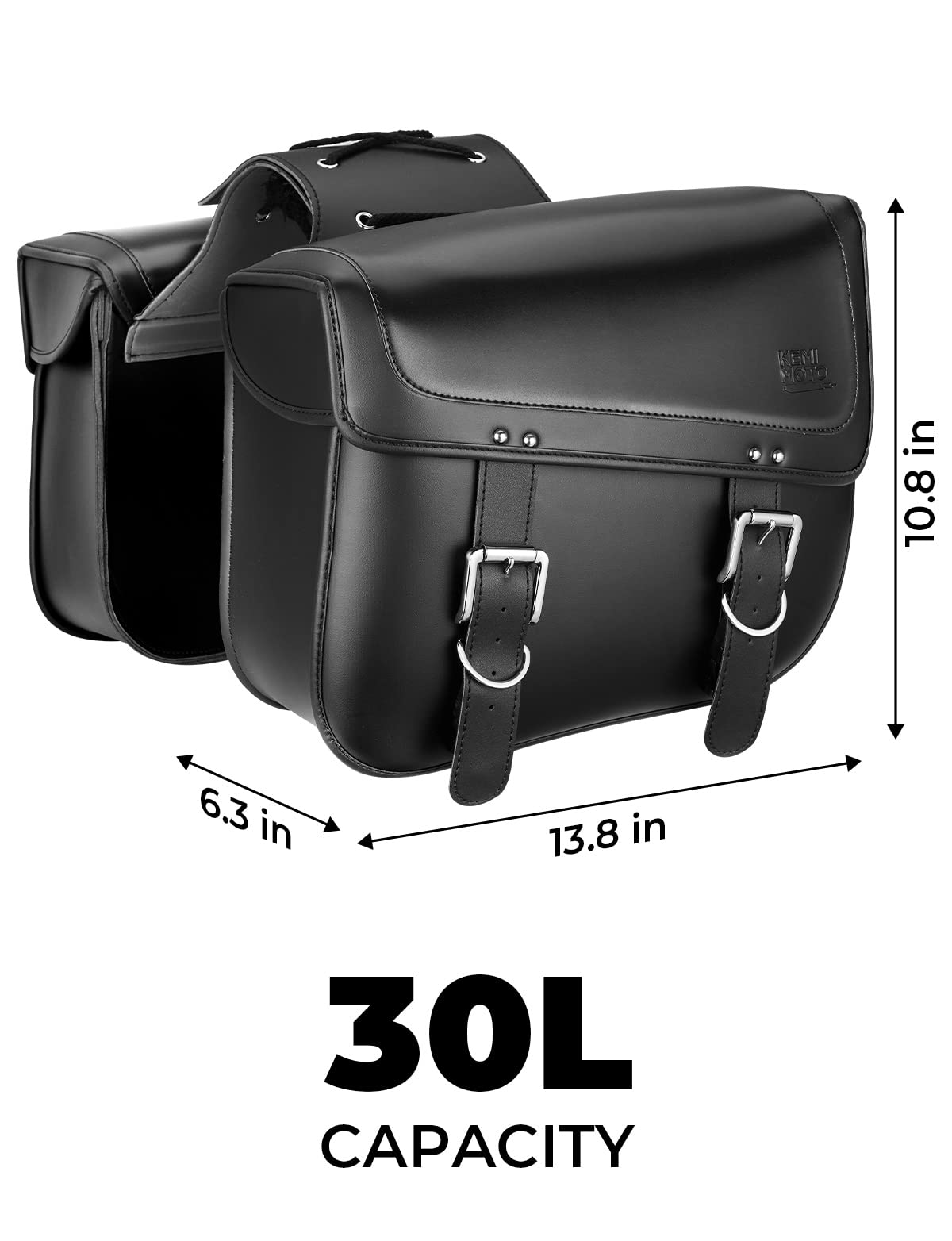 Foto 6 pulgar | Alforjas De Moto Kemimoto 30l De Piel Sintética Impermeables - Venta Internacional.