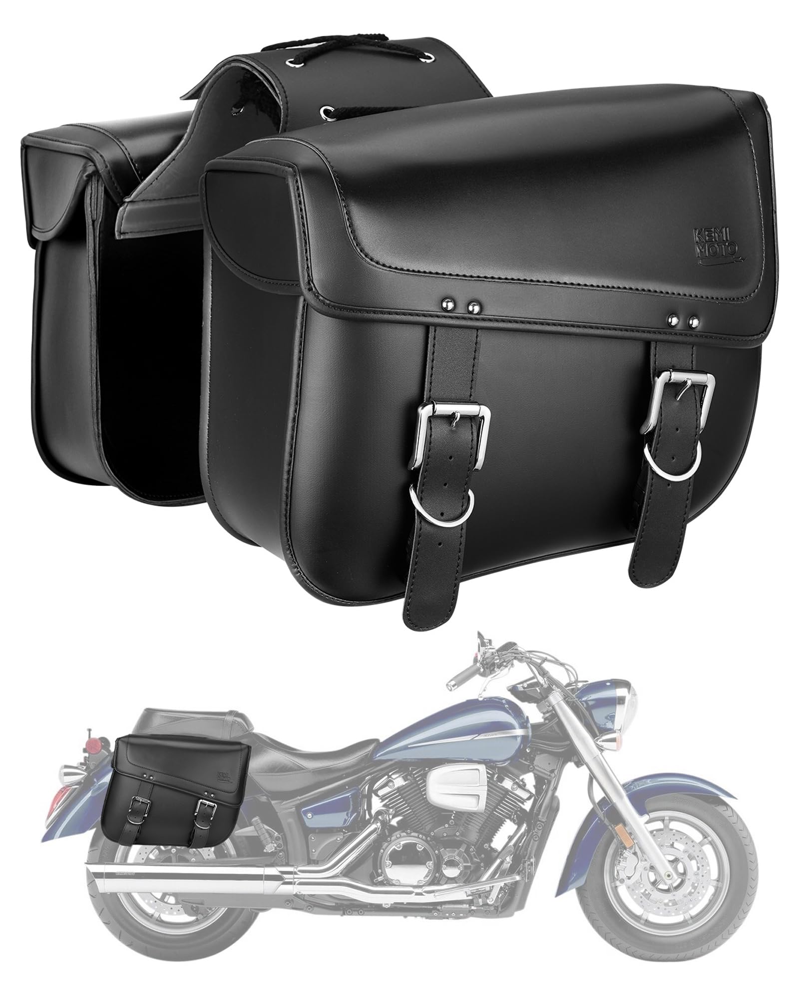 Foto 8 pulgar | Alforjas De Moto Kemimoto 30l De Piel Sintética Impermeables - Venta Internacional.