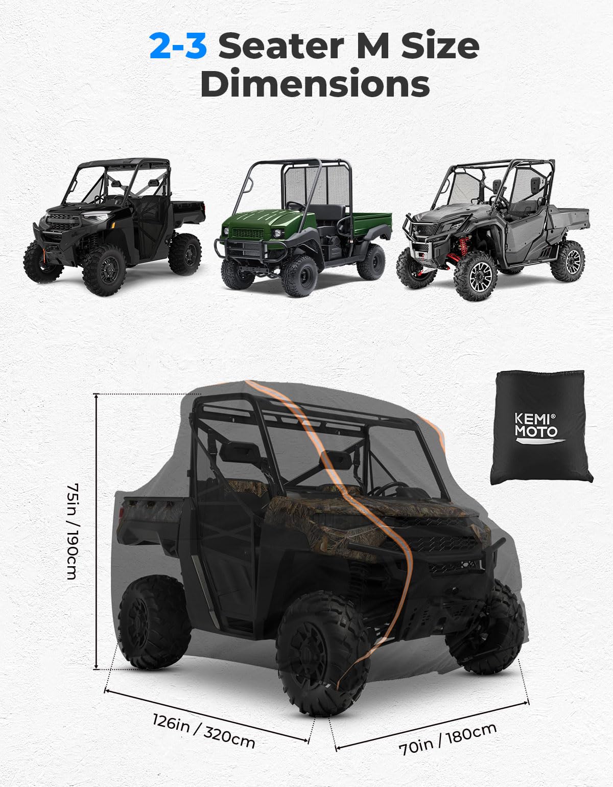 Foto 4 pulgar | Funda Utv Kemimoto Para Polaris Ranger Xp 1000, 2 Plazas, Todo Tipo De Clima - Venta Internacional.