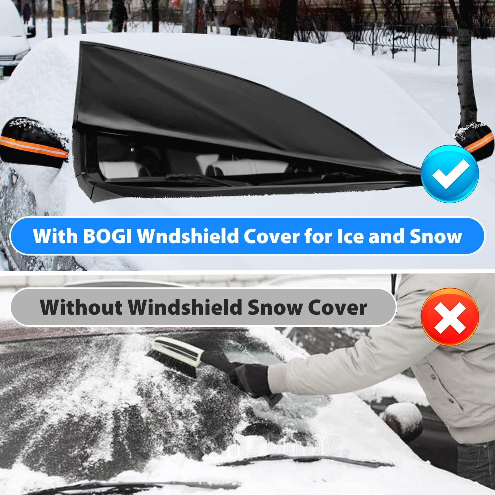 Foto 3 pulgar | Funda De Parabrisas Bogi Para Coche Impermeable Al Hielo Y La Nieve  77 X 47 Cm - Venta Internacional.
