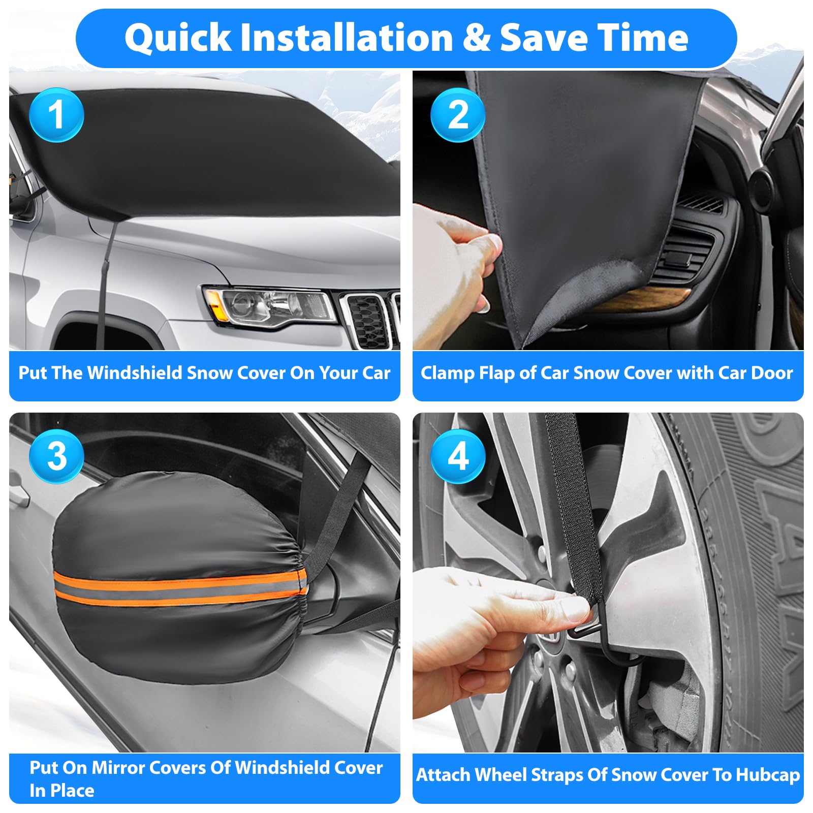 Foto 5 pulgar | Funda De Parabrisas Bogi Para Coche Impermeable Al Hielo Y La Nieve  77 X 47 Cm - Venta Internacional.