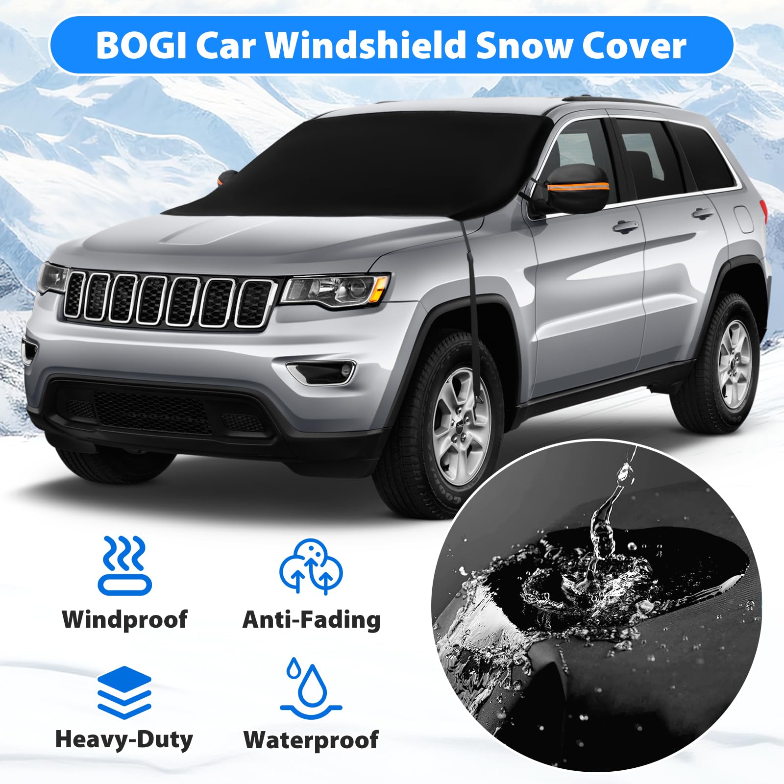 Foto 6 pulgar | Funda De Parabrisas Bogi Para Coche Impermeable Al Hielo Y La Nieve  77 X 47 Cm - Venta Internacional.