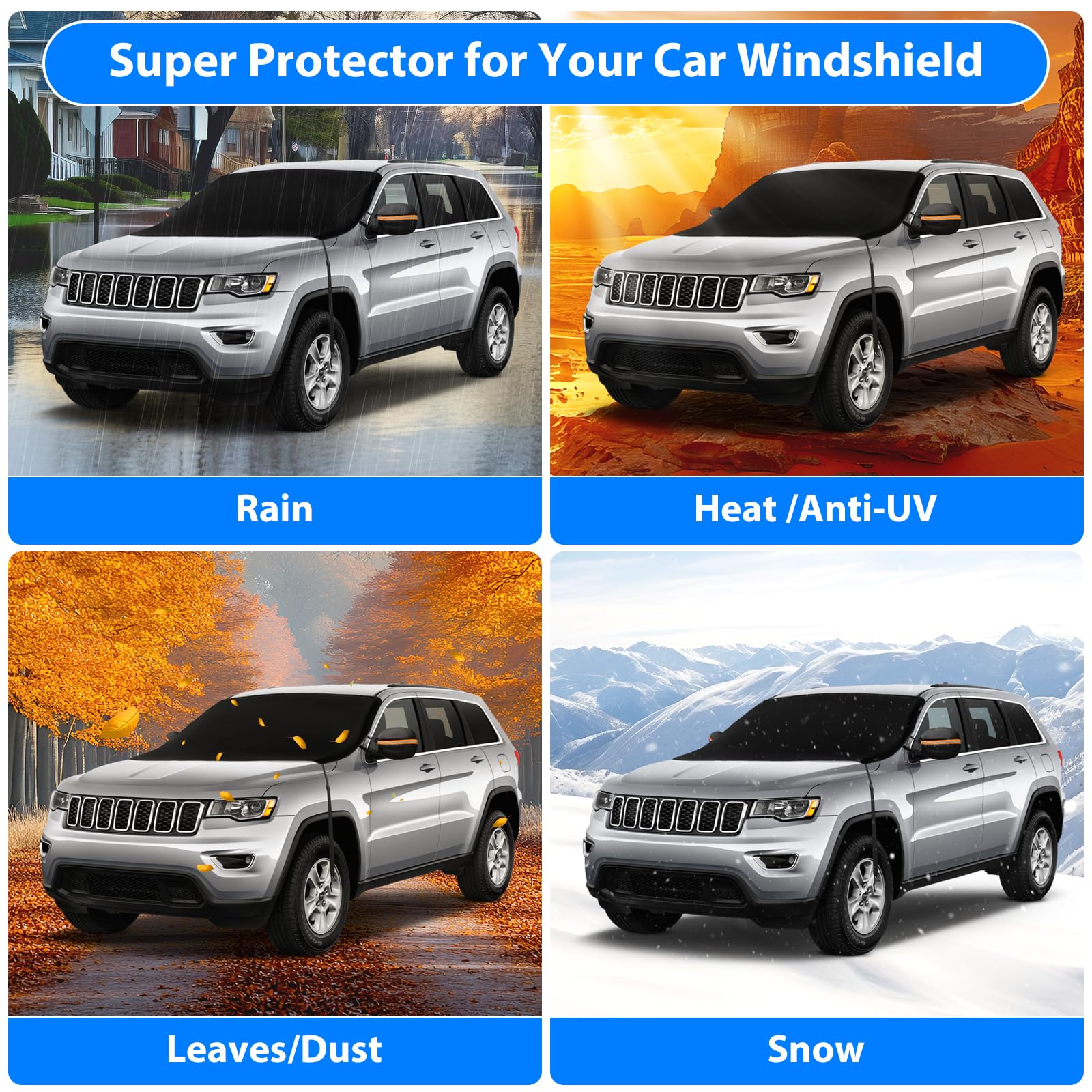 Foto 8 pulgar | Funda De Parabrisas Bogi Para Coche Impermeable Al Hielo Y La Nieve  77 X 47 Cm - Venta Internacional.