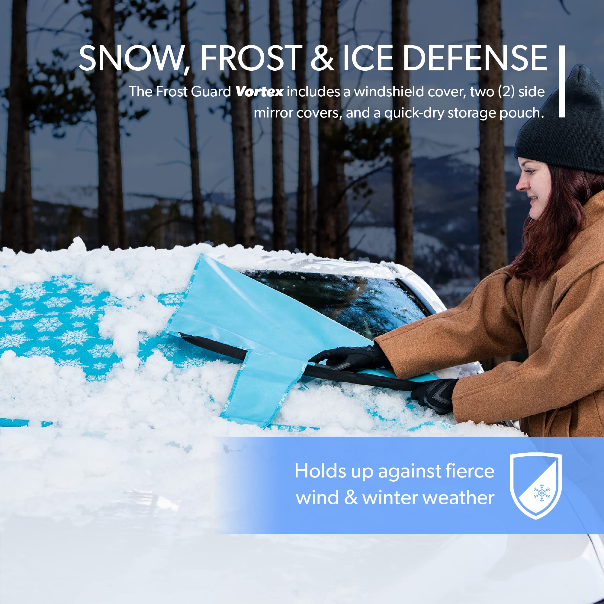 Foto 4 pulgar | Funda De Parabrisas De Invierno Frostguard Vortex Premium Snowy Lace - Venta Internacional.