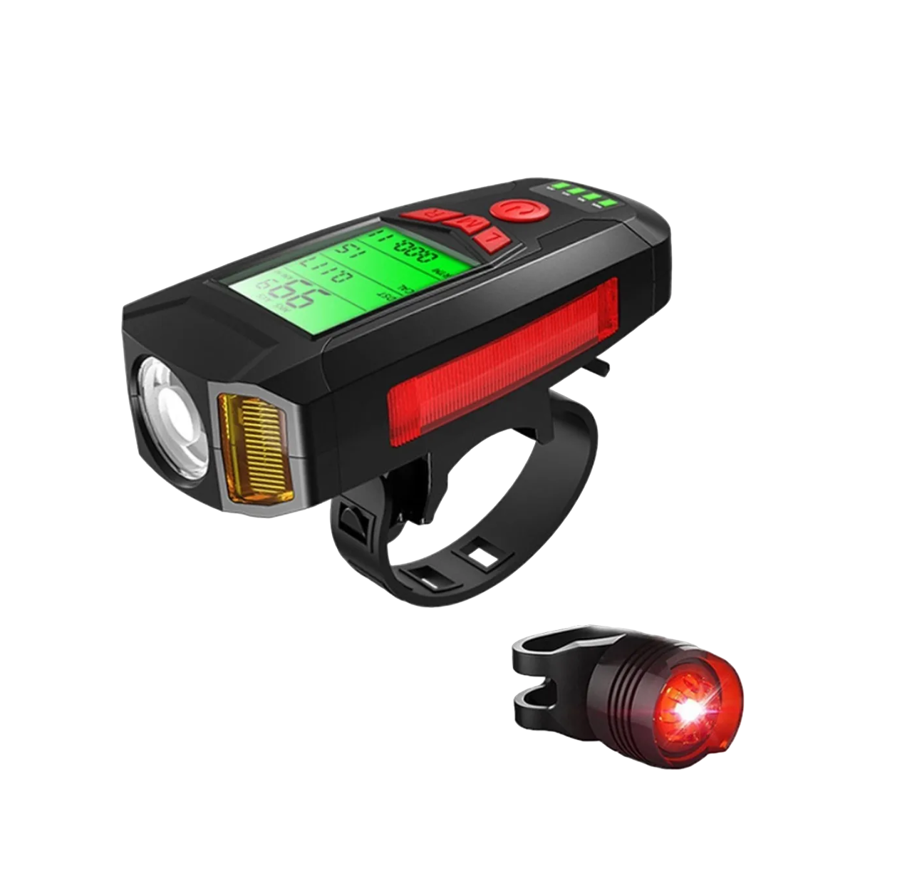 Luz Bicicleta Recargable Usb + Bocina