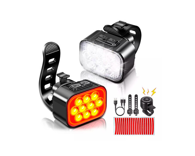 Foto 2 pulgar | Luz Recargable USB LED Modo Blanco y Rojo para Bicicleta