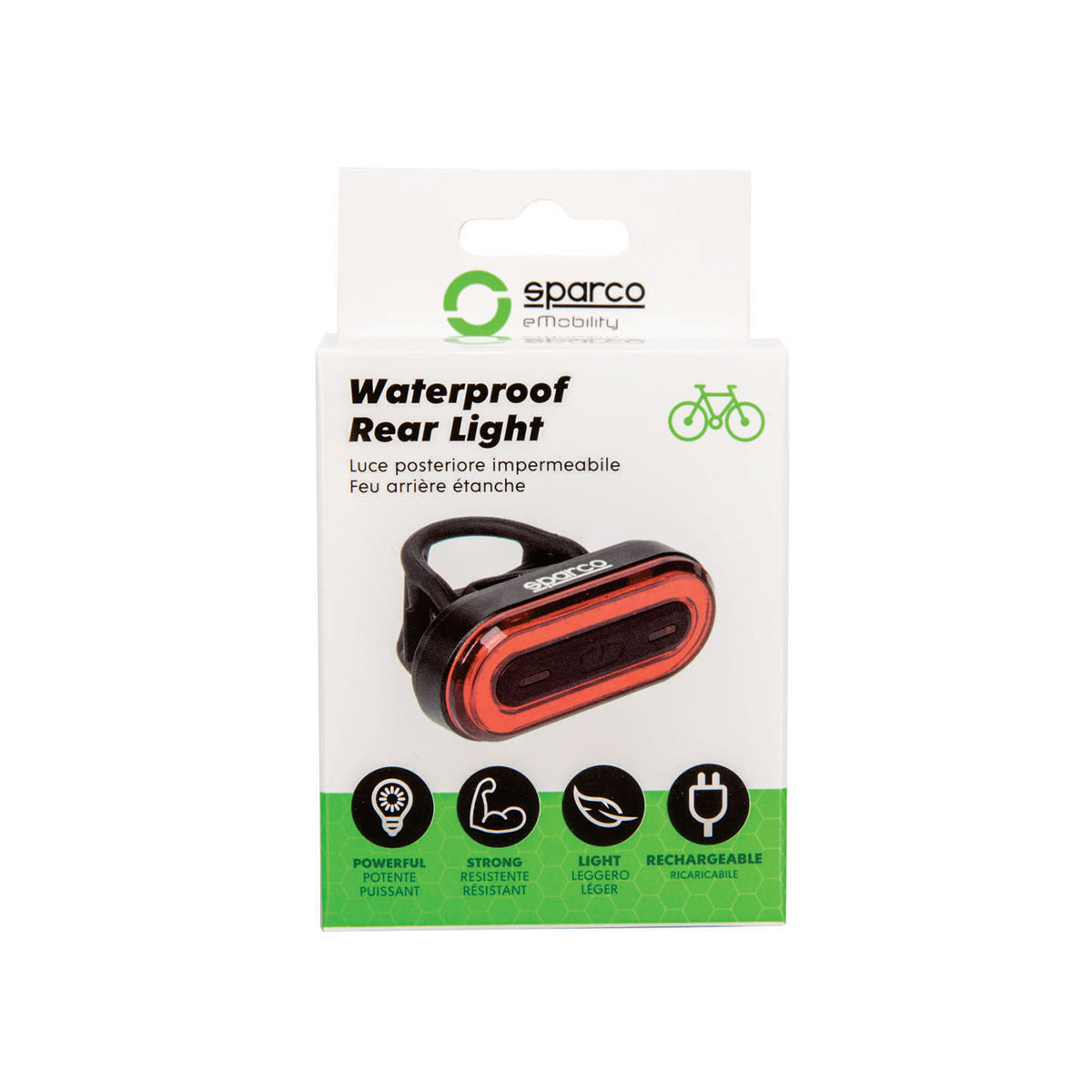 Foto 5 pulgar | Luz Trasera Recargable Para Bicicleta 50 Lúmenes Sparco