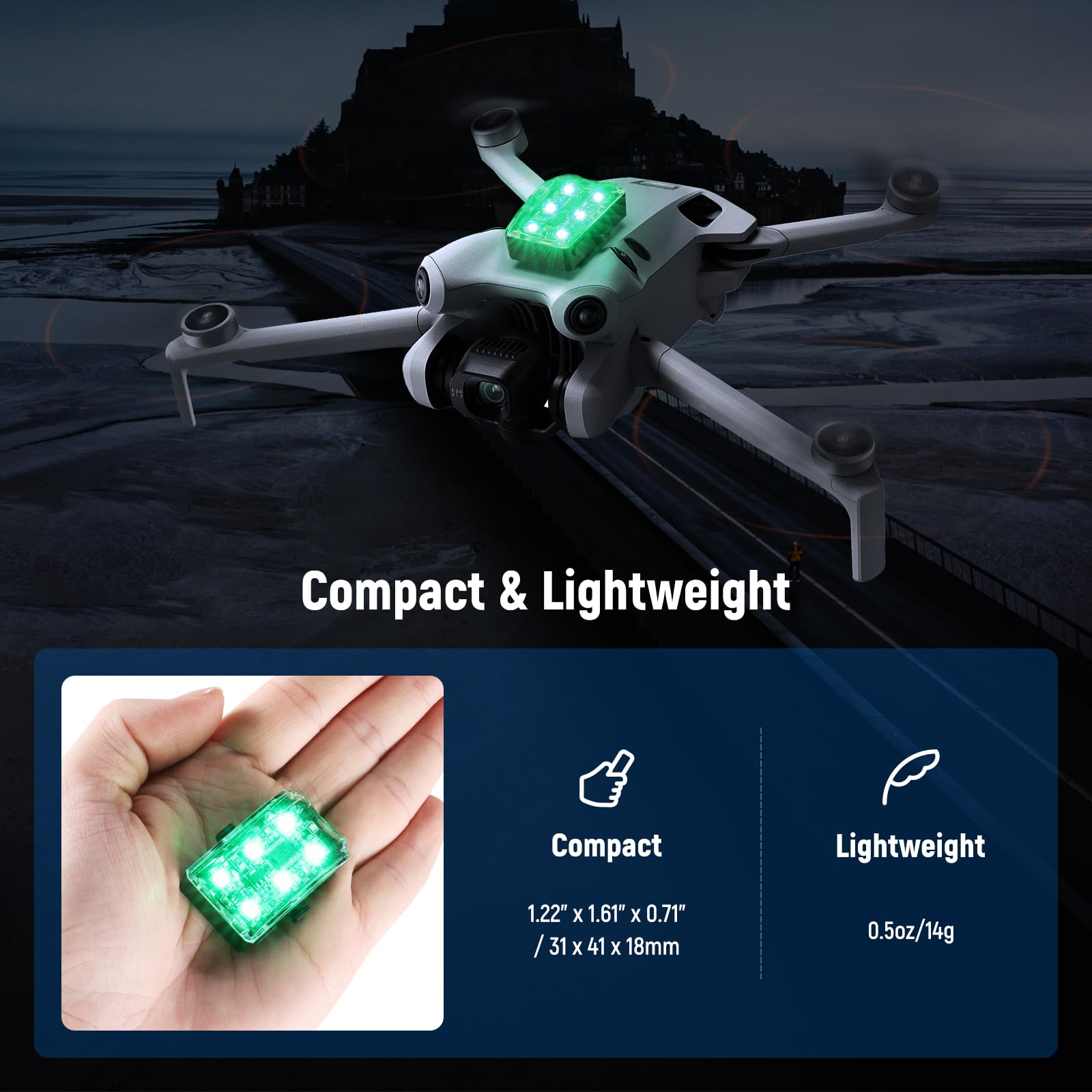 Foto 3 | Luz Estroboscópica Para Drones Neewer Dl6g, Vuelo Nocturno Anticolisión - Venta Internacional.