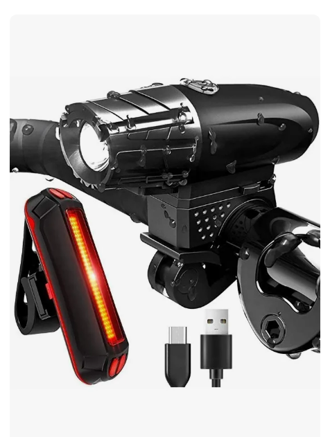 Foto 2 pulgar | Luces Delanteras Y Traseras Ipx5 Impermeables Para Bicicleta Luz Bicicleta Usb Recargable Hispeed Color De Negro