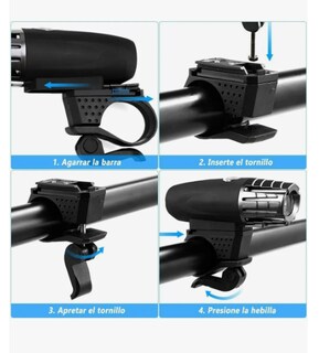 Foto 4 | Luces Delanteras Y Traseras Ipx5 Impermeables Para Bicicleta Luz Bicicleta Usb Recargable Hispeed Color De Negro