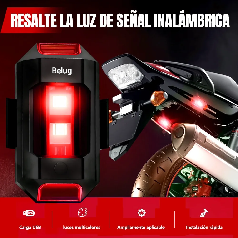 Foto 4 | ''10p Luces Mini Luz Led Estrobo Para Bicicleta Moto 7 Colores ''