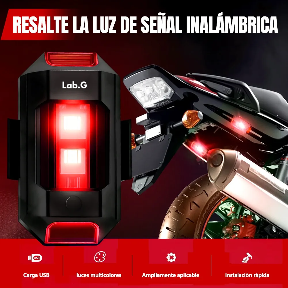 Foto 4 pulgar | ''10p Luces Mini Luz Led Estrobo Para Bicicleta Moto 7 Colores ''