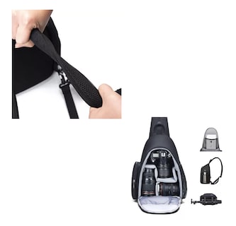 Foto 5 | Mochila De Hombro A Prueba De Agua Para Cámara Belug Negro