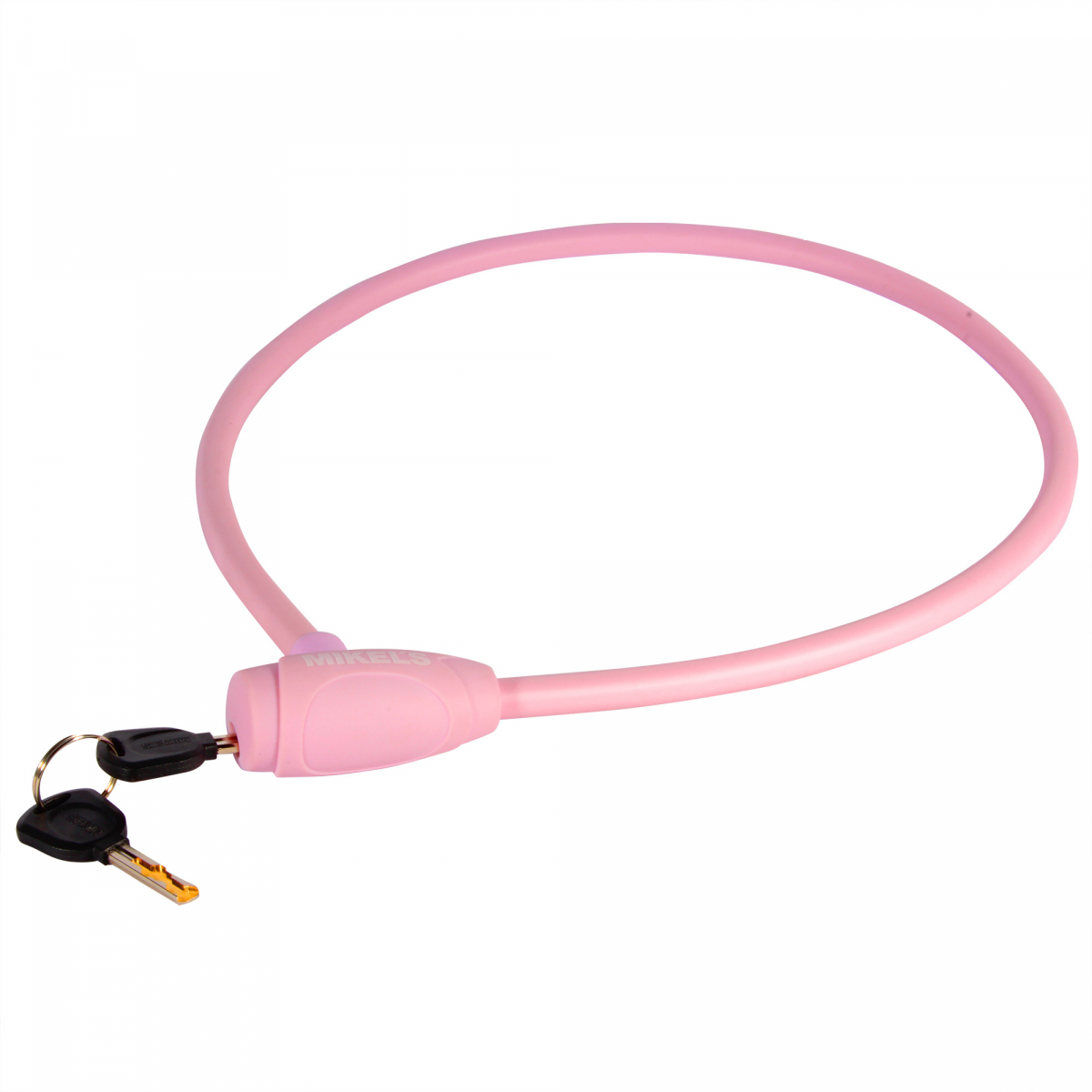 Foto 3 pulgar | Cable Candado con Llaves marca Mikel´s modelo C-121R color Rosa (1 Mt)