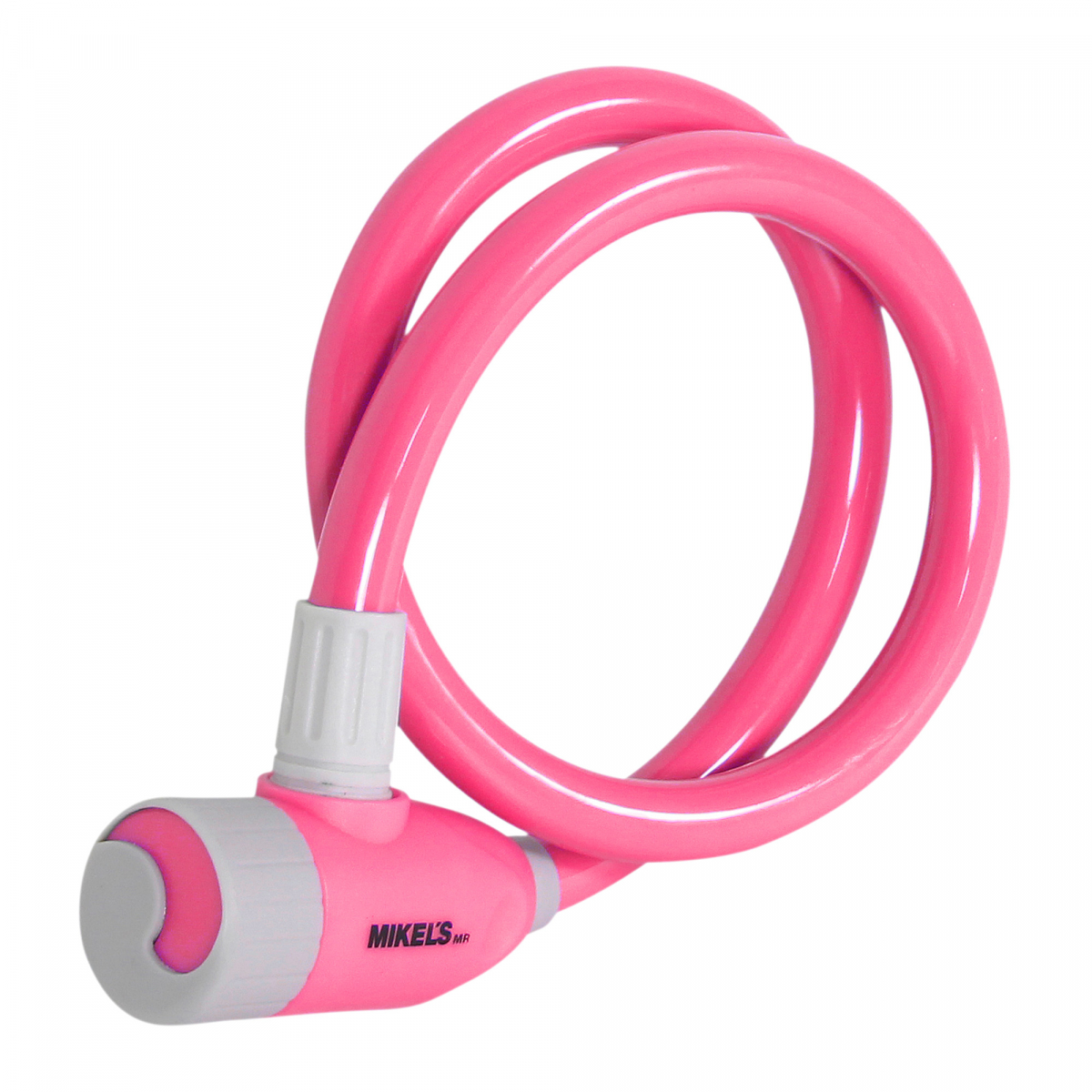 Cable Candado con Llaves Mikel's CCR-65 color Rosa 65 cm