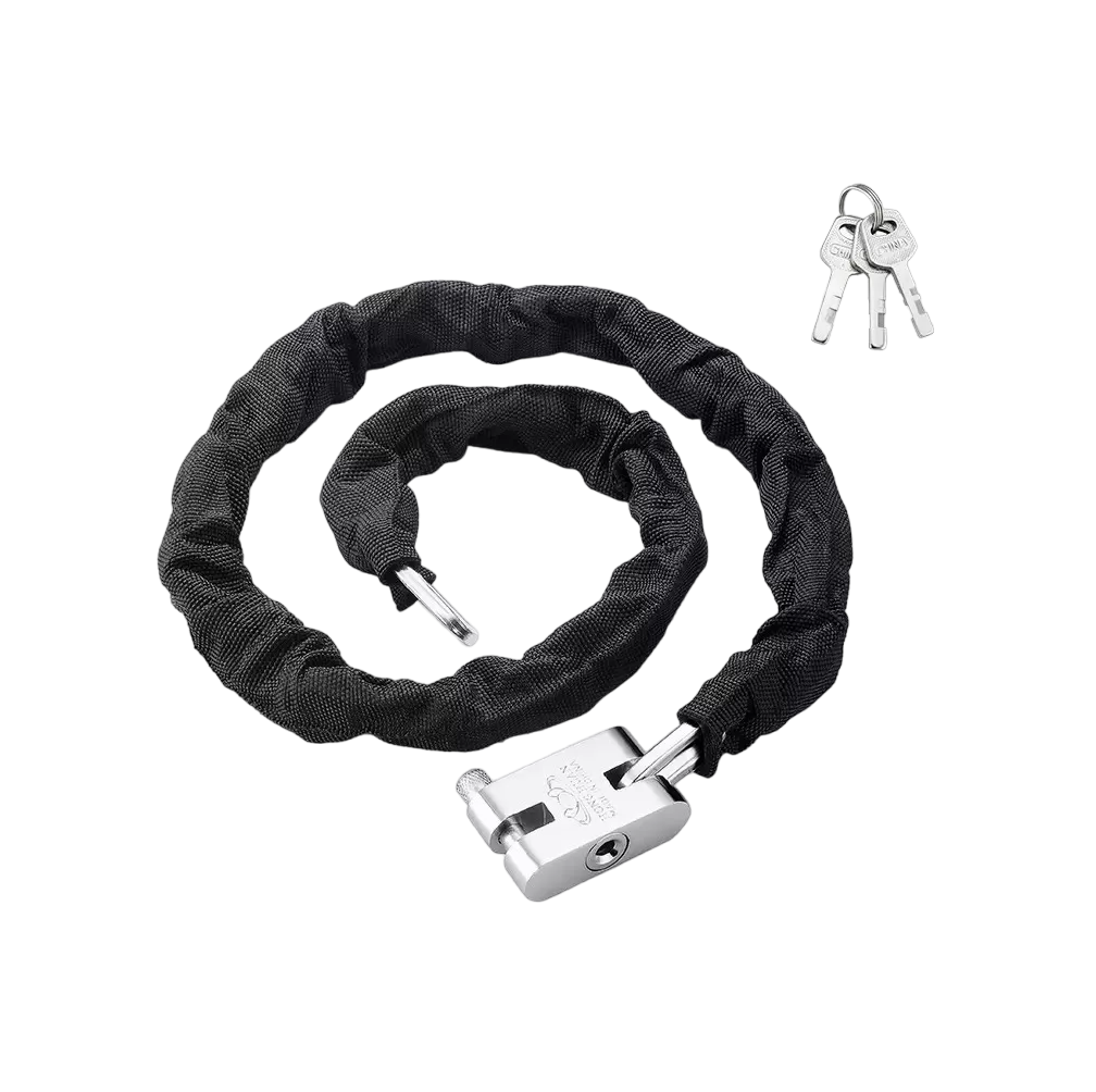 Candado Cadena Reforzado Alta Seguridad Belug  1.2 m color Negro