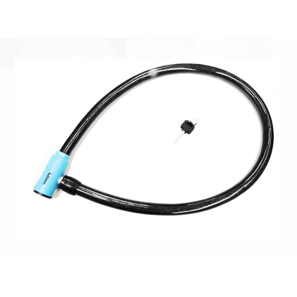 Candado para Bicicleta Best 7338 color Negro Cable S:5/10 120cmx25mm