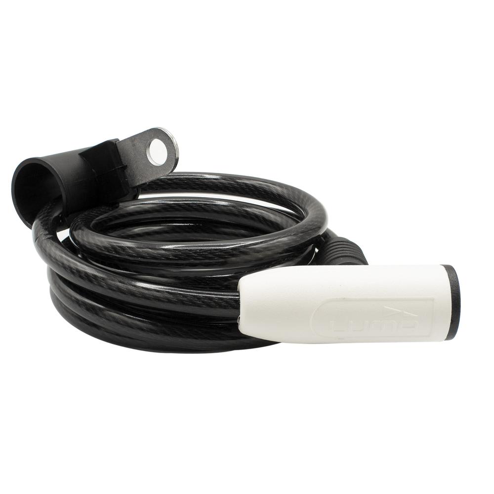 Candado para Bicicleta Luma 7319 color Negro Cable Llave S:2/10 150cmx8mm